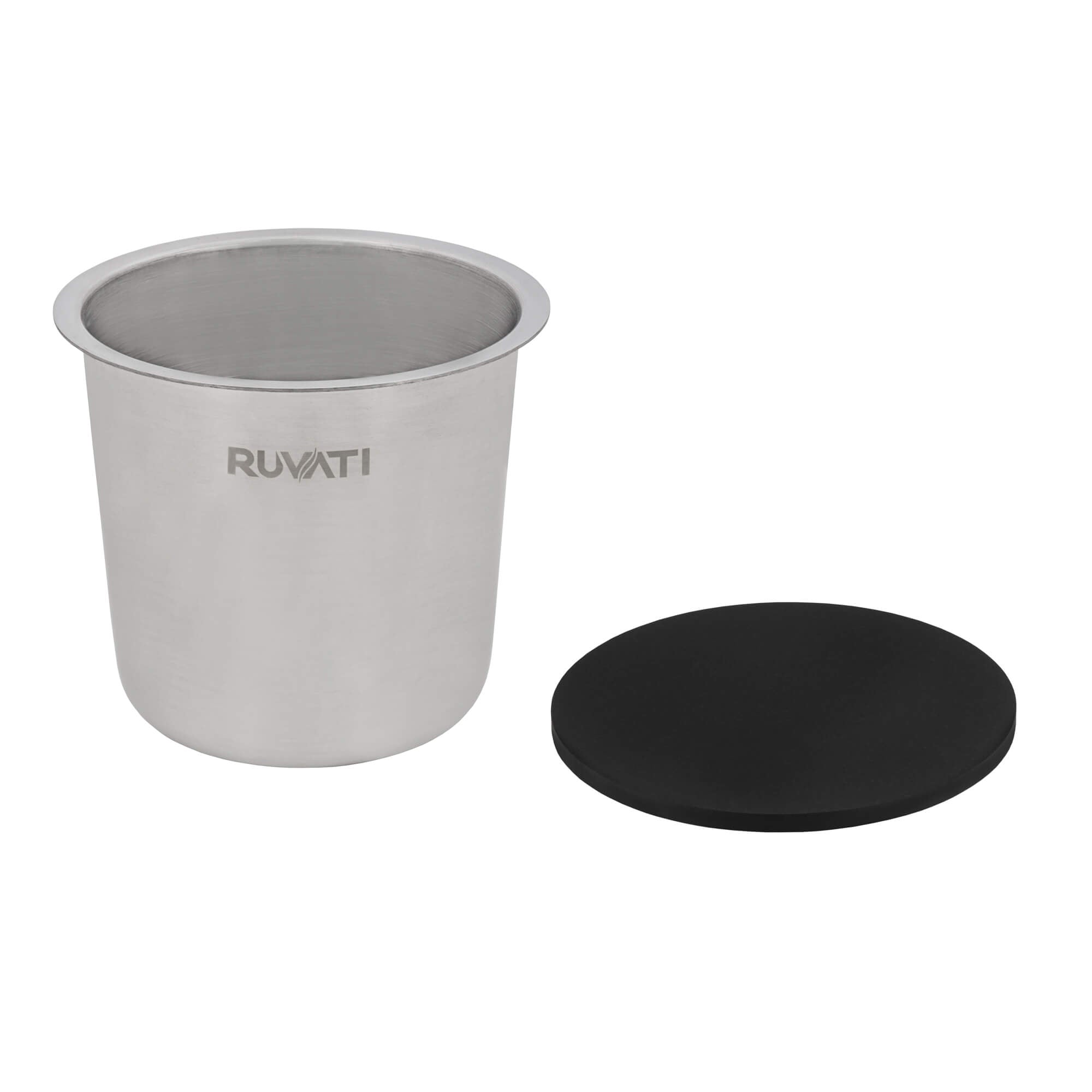 Alternate Image for Ruvati LedgeFit 3 Bowl Serving Board Black Composite Condiment Tray for Workstation Sinks (complete set), Solid Composite / Stainless Steel, Matte Black, RVA1377BWC