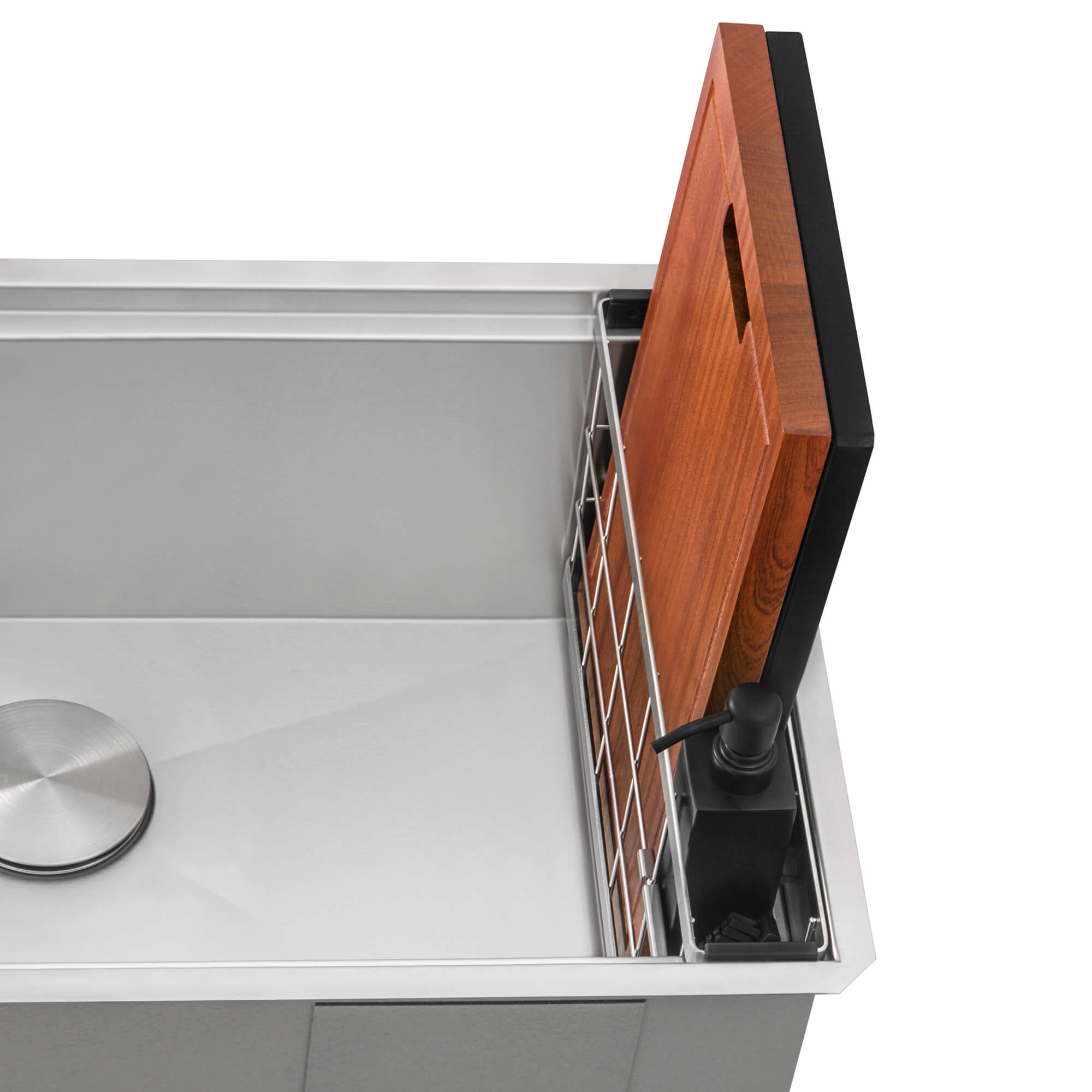 Alternate Image for Ruvati Multi-function Workstation Organizer and Caddy with Soap Dispenser and Knife Block, RVA1580