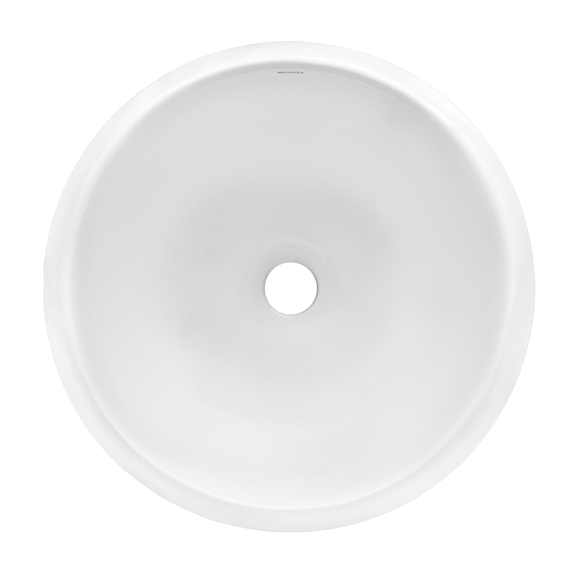 Alternate Image for Ruvati Vista 16" Round Vessel Porcelain Above Counter Bathroom Sink, White, RVB0316