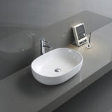 Alternative View of Ruvati Vista 24" Oval Vessel Porcelain Above Vanity Counter Bathroom Sink, White, RVB0424