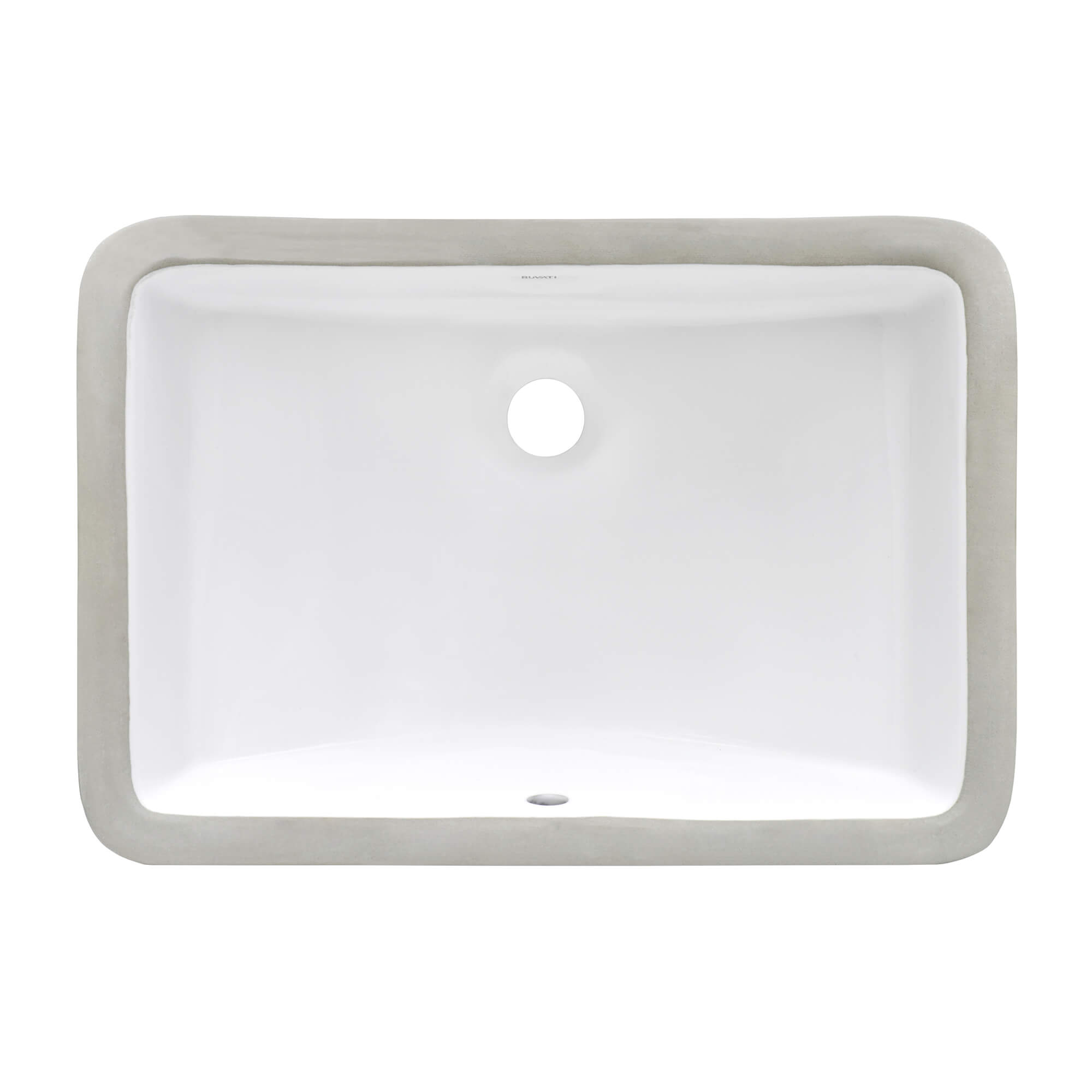 Alternate Image for Ruvati Krona 21" Rectangle Undermount Porcelain Bathroom Vanity Sink with Overflow, White, RVB0721