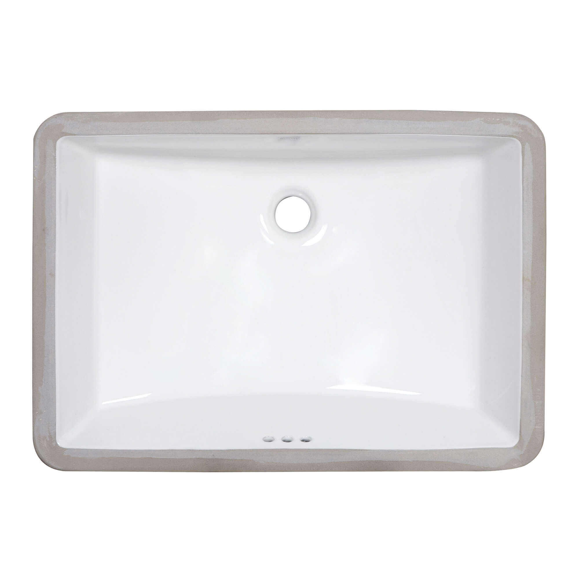 Ruvati Krona 23" Rectangle Undermount Porcelain Bathroom Sink, White, RVB0723 Product Image