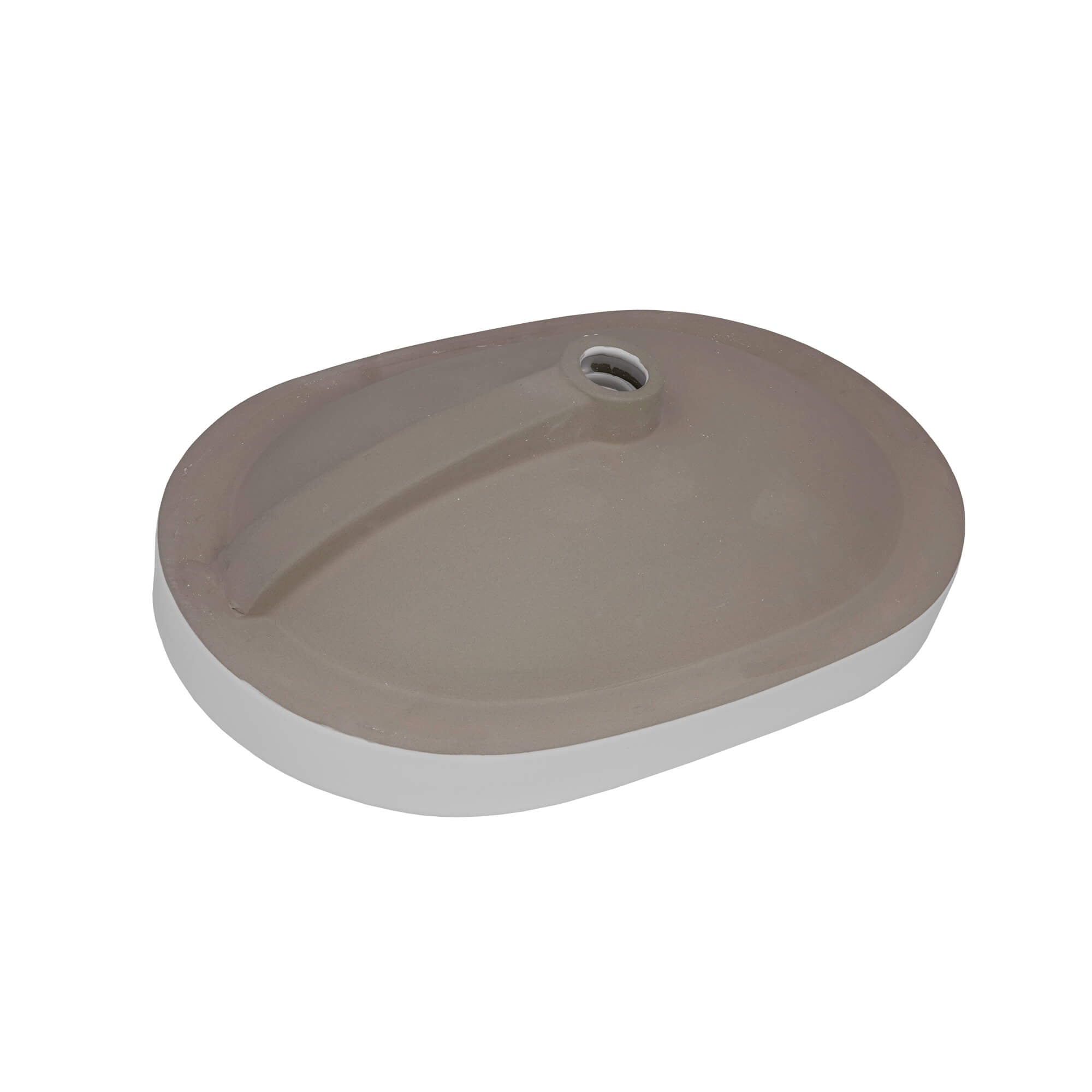 Alternate Image for Ruvati Volara 24 x 16 inch Semi-Recessed Drop-in Topmount Bathroom Sink Rectangular Ceramic with Overflow White, Porcelain, RVB0923WH