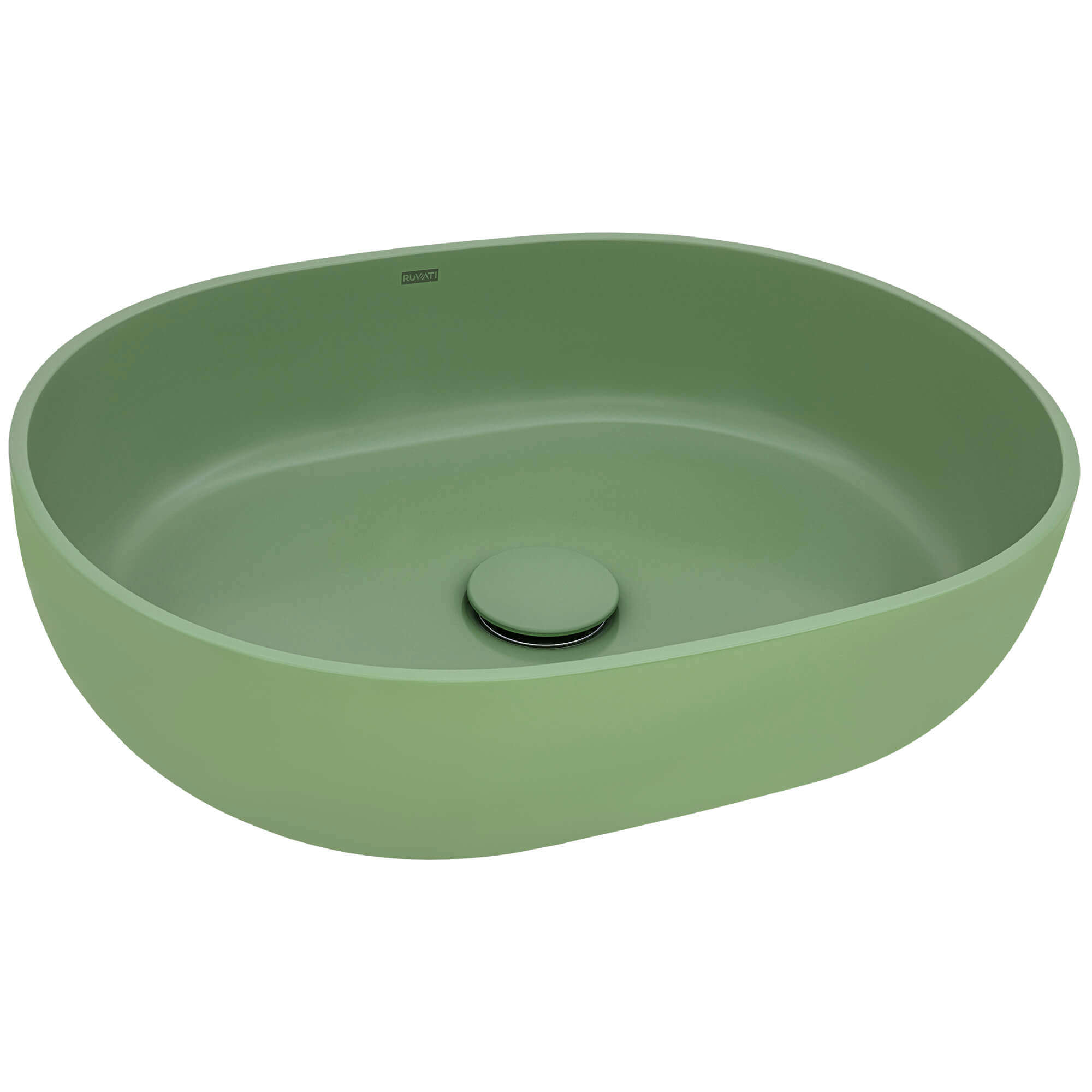 Alternate Image for Ruvati Canali 19-inch Avocado Lime Green epiStone Solid Surface Bathroom Vessel Sink, RVB2119GN
