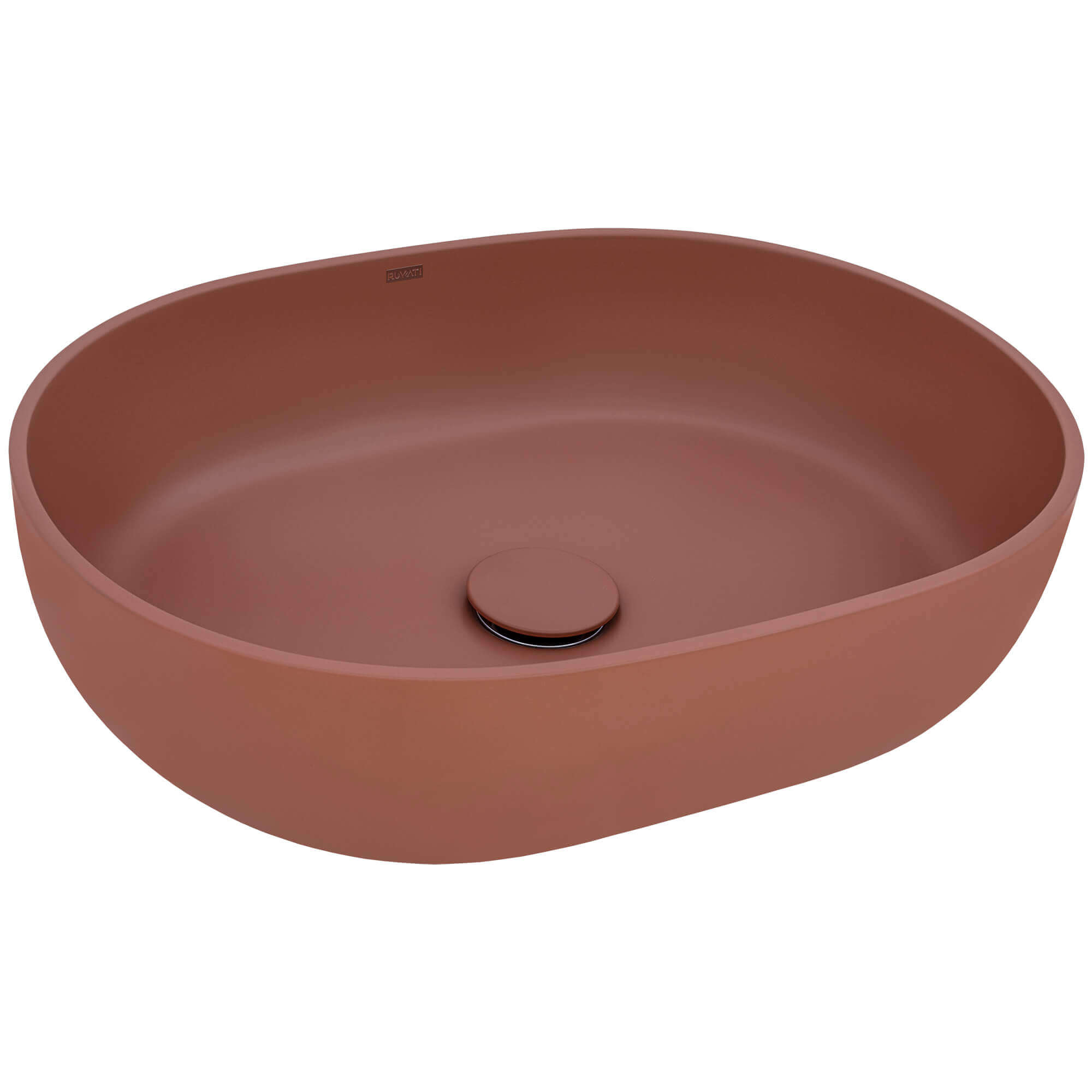 Alternative View of Ruvati Canali 19-inch Sedona Clay Pink epiStone Solid Surface Bathroom Vessel Sink, RVB2119TL