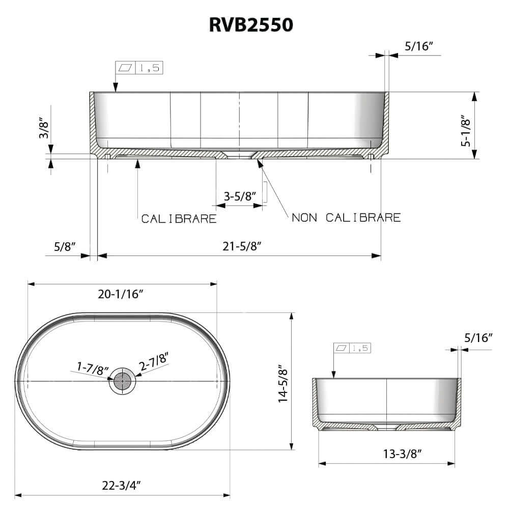 Alternate Image for Ruvati Omnia 23-inch Matte White epiStone Solid Surface Modern Bathroom Vessel Sink, RVB2550WH