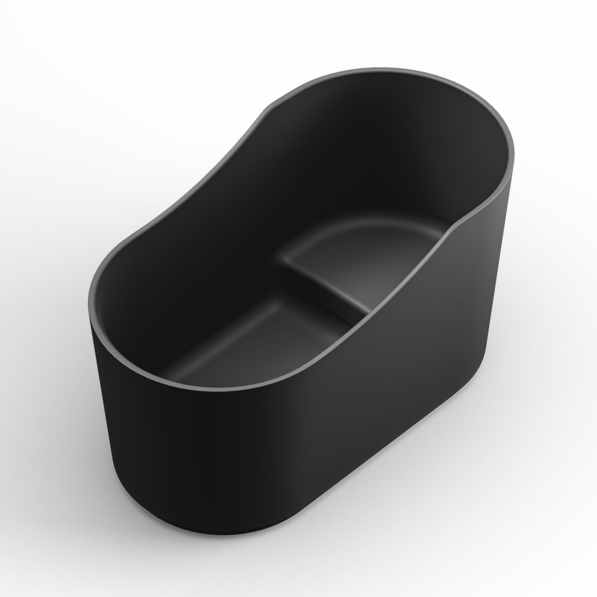 Ruvati Omnia 55" Solid Surface Freestanding Bathtub, Matte Black, RVB6740BK Product Image