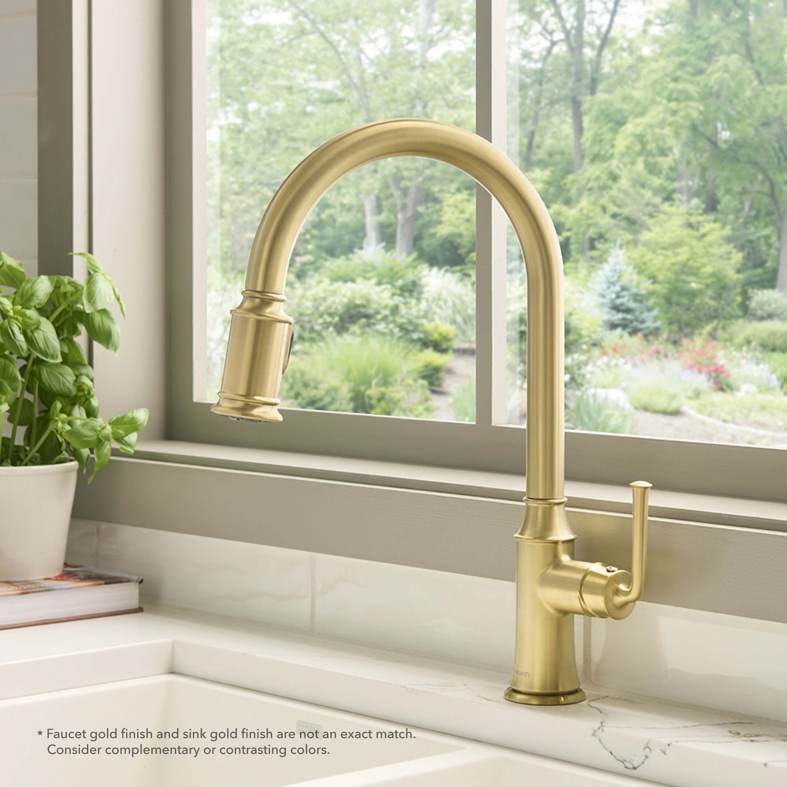 Ruvati Simoni Pull Down Kitchen Faucet, Brushed Gold, Single Lever, RVF1234SG Product Image