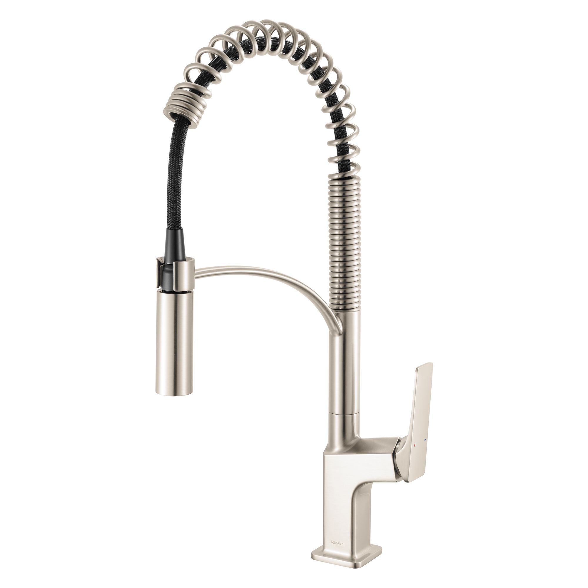 Ruvati Seneca Pull Down Pre-Rinse Kitchen Faucet, Stainless Steel, Single Lever, RVF1236BN Product Image