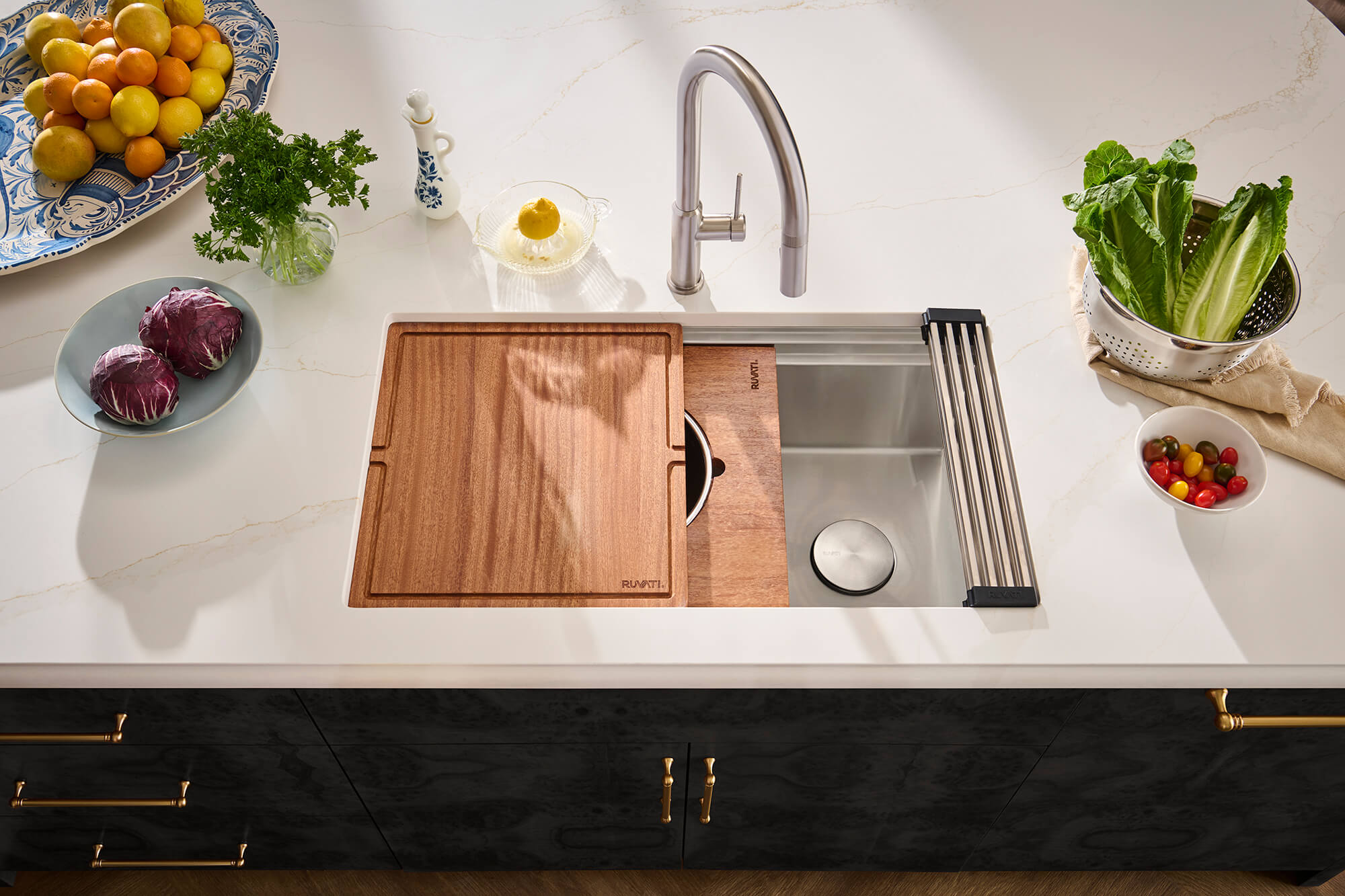 Ruvati Vestia Pull Down Kitchen Faucet, Stainless Steel, Single Lever, RVF1237BN Product Image