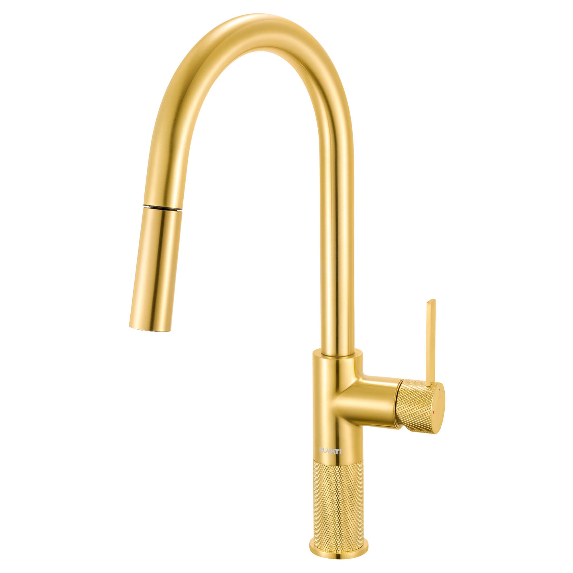 Ruvati Isola Pull Out Kitchen Faucet, Brushed Gold, Single Handle, RVF1248SG Product Image
