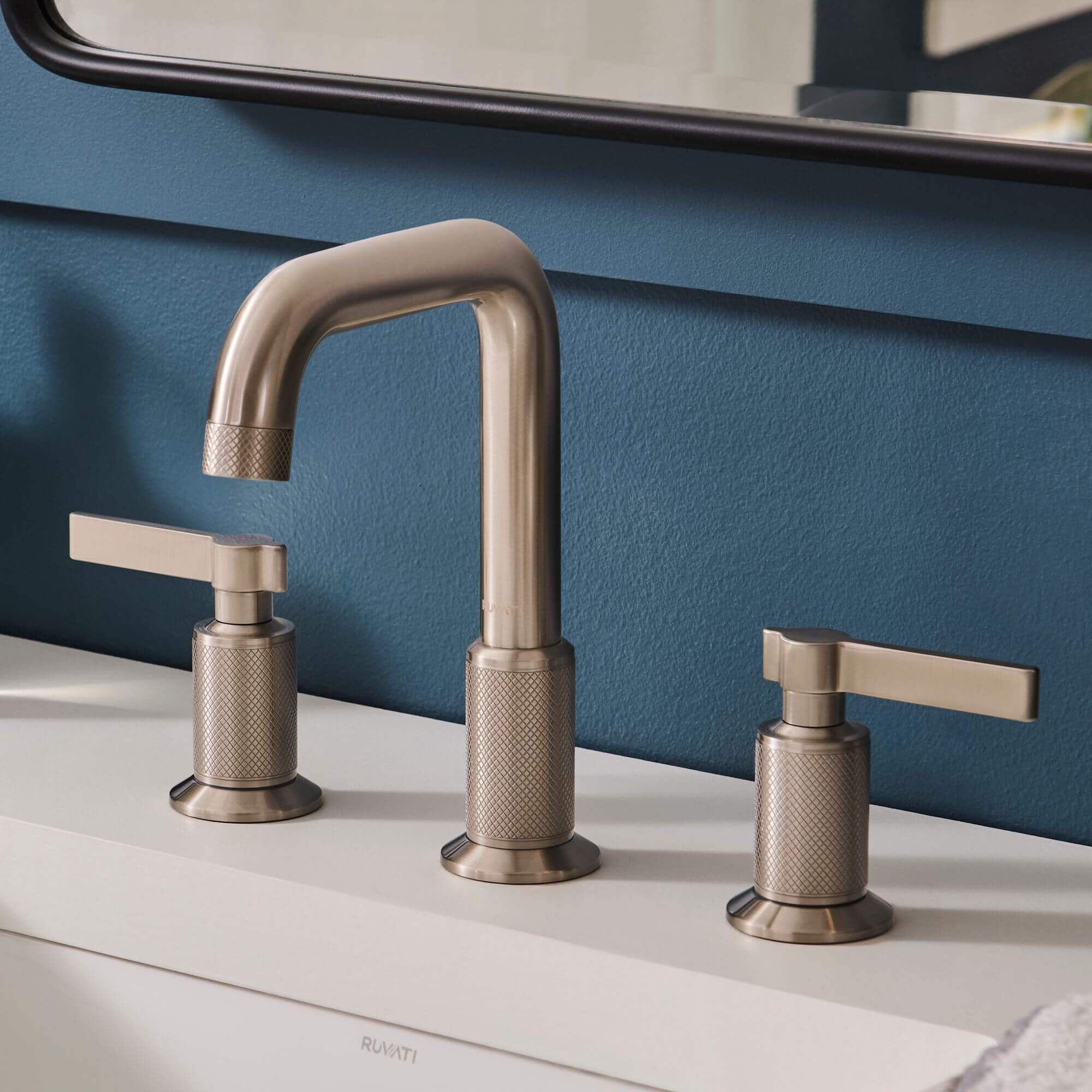 Ruvati Barolo Widespread Bathroom Faucet, Brushed Nickel, Lever, RVF5236BN