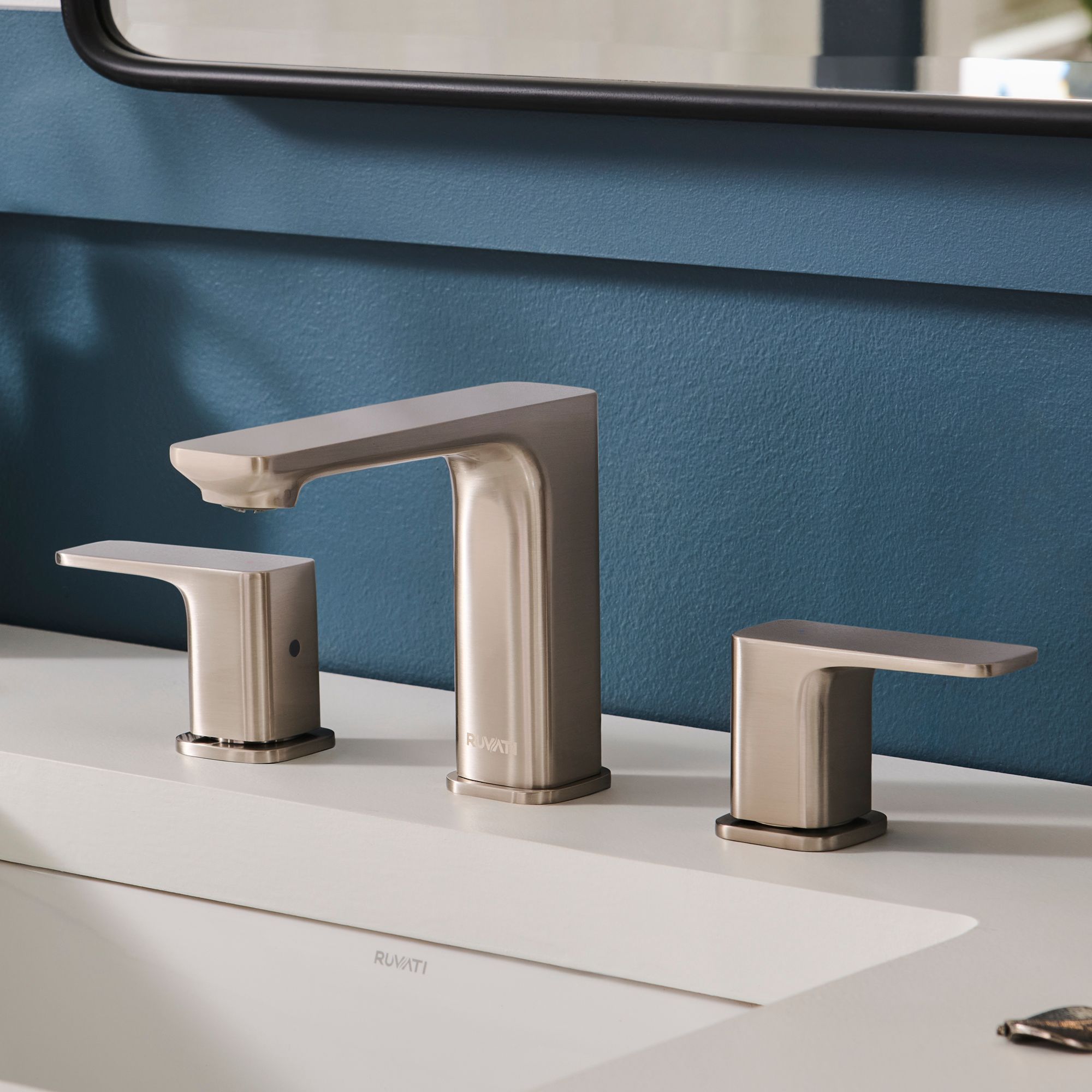 Ruvati Lanai Widespread Bathroom Faucet, Brushed Nickel, Lever, RVF5237BN