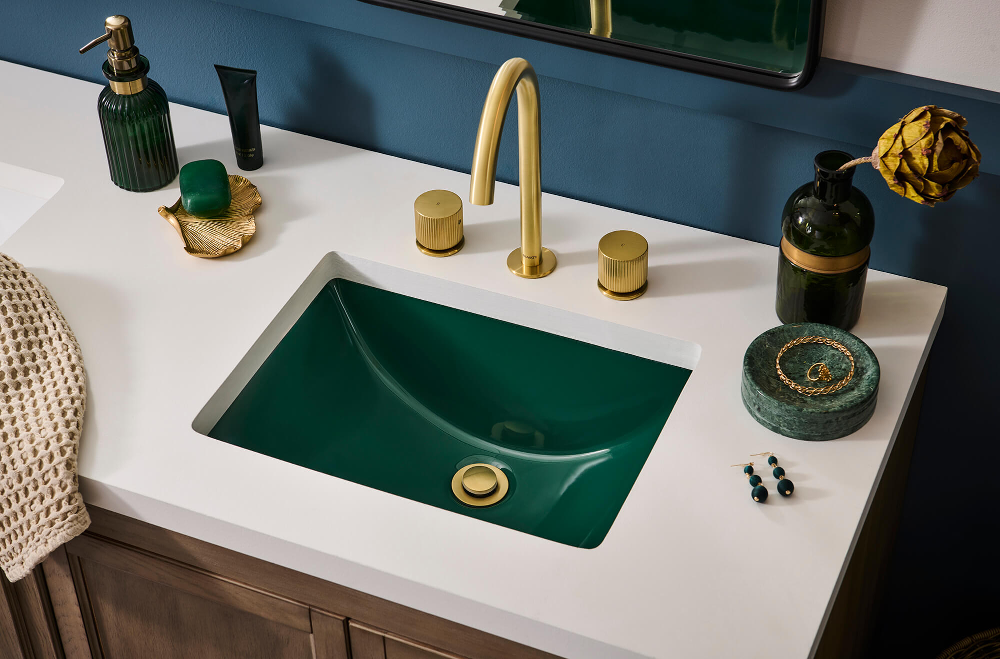 Ruvati Fabio Widespread Bathroom Faucet, Brushed Gold, Knob, RVF5238SG Product Image