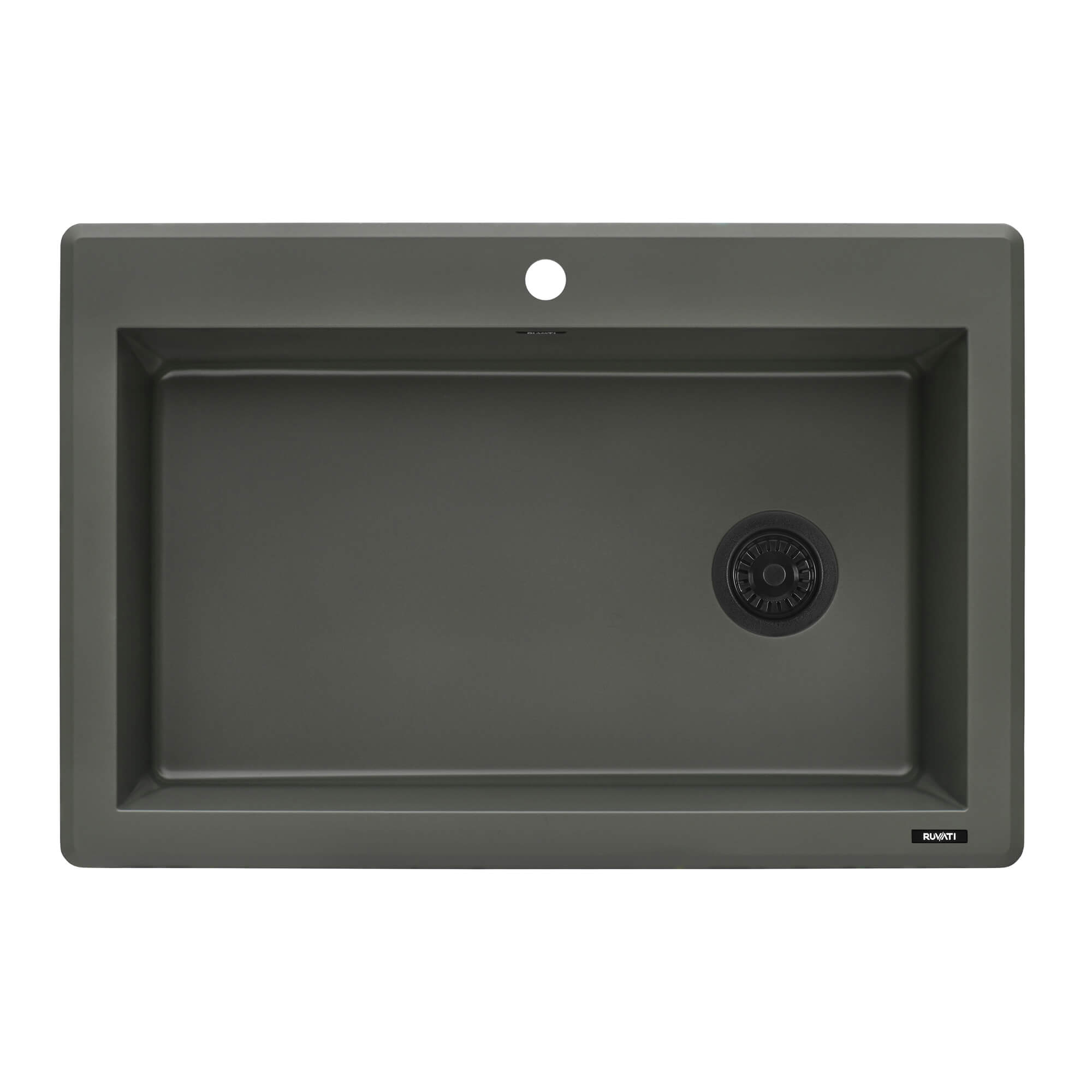 Alternative View of Ruvati epiGranite 33" Drop-in Topmount Granite Composite Kitchen Sink, Juniper Green, RVG1033RN