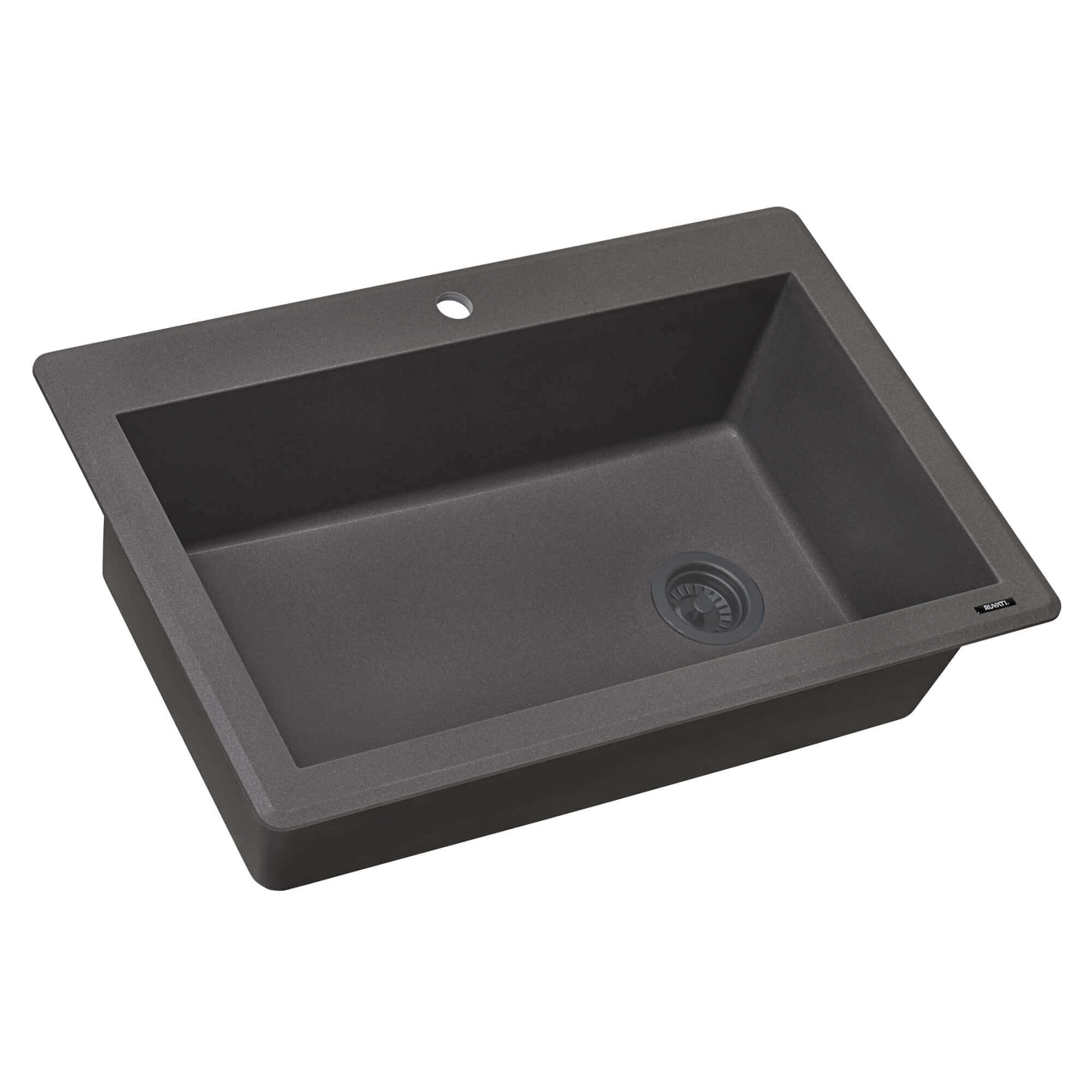 Ruvati epiGranite 33" Drop In Granite Composite Workstation Kitchen Sink, Urban Gray, RVG1033UG Product Image
