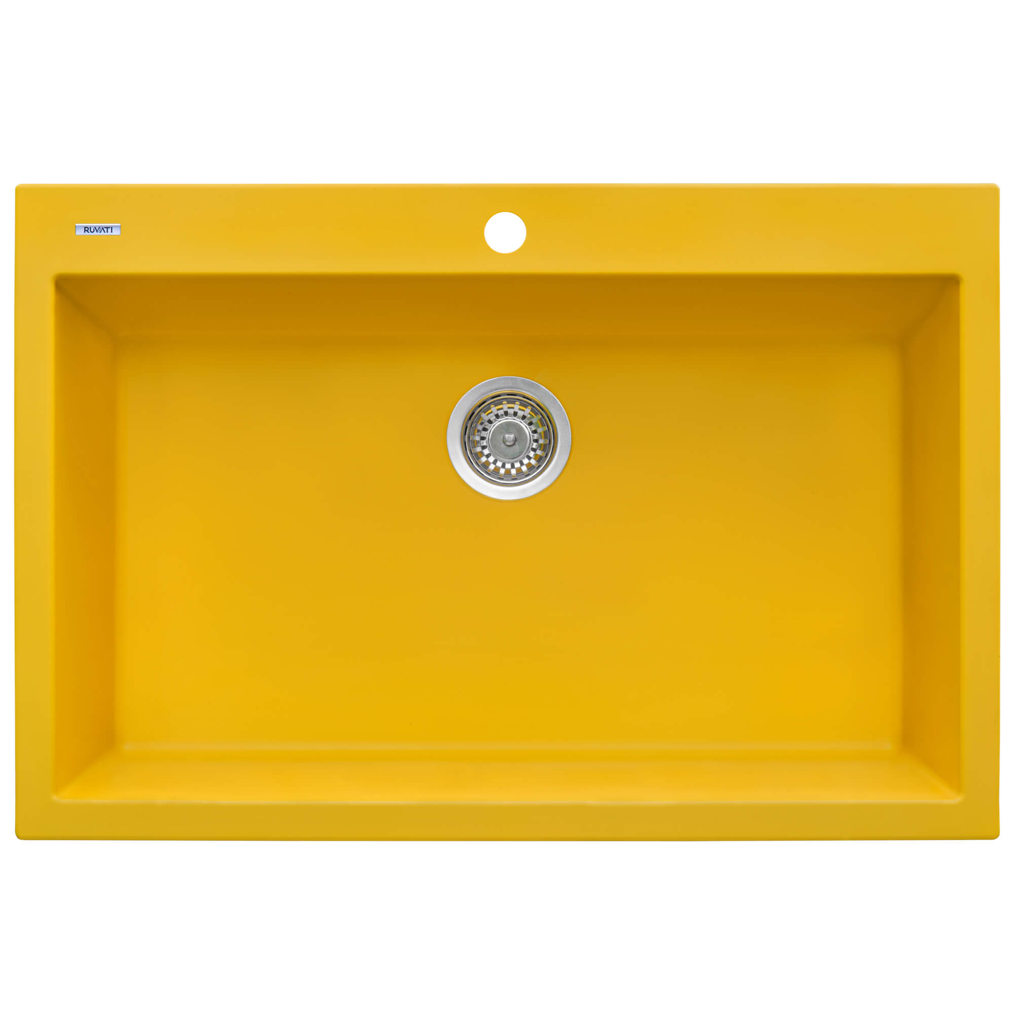 Alternative View of Ruvati epiGranite 33" Drop-in Topmount Granite Composite Kitchen Sink, Midas Yellow, RVG1080YL