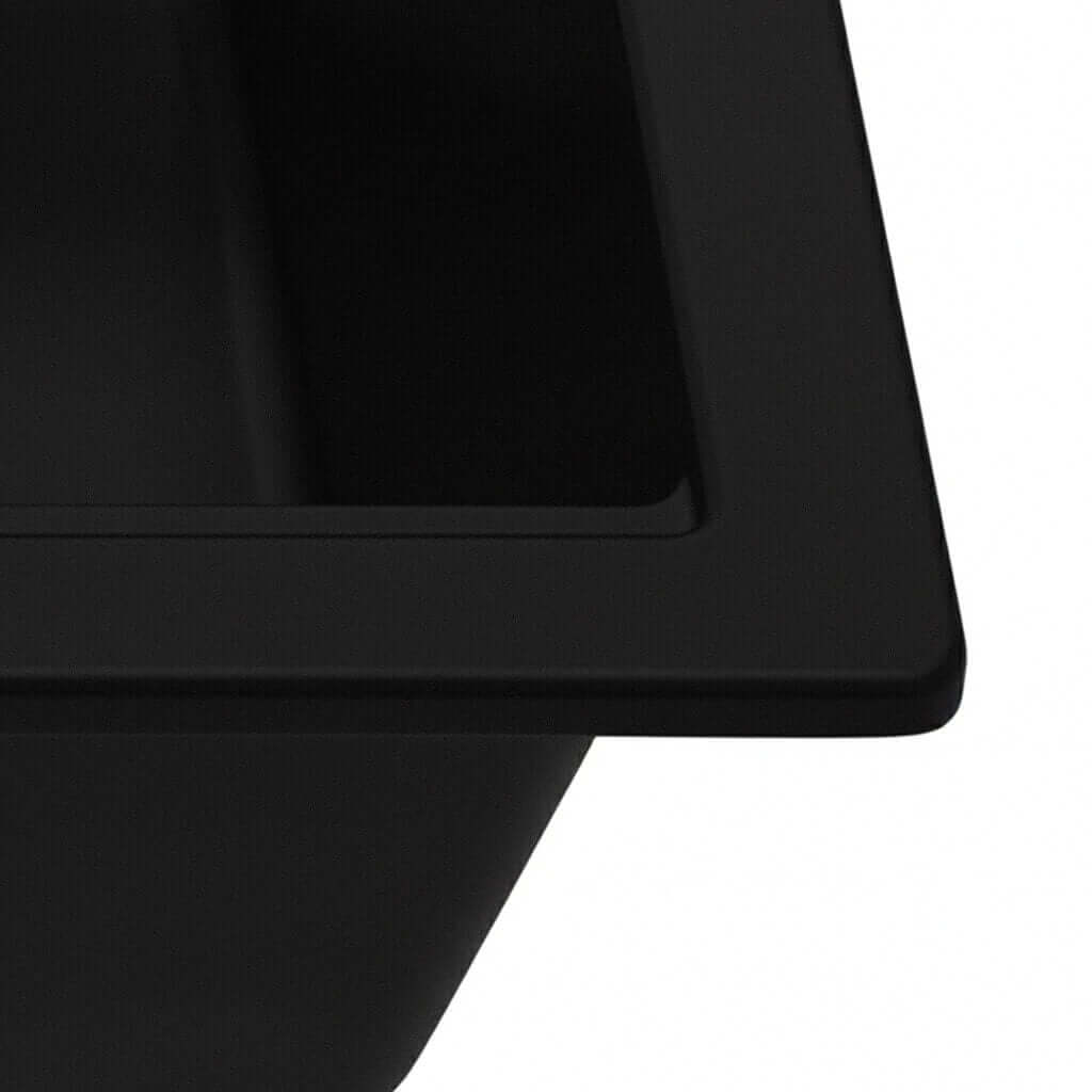 Ruvati epiGranite 33" Drop In Granite Composite Workstation Kitchen Sink, Midnight Black, RVG1083BK Product Image