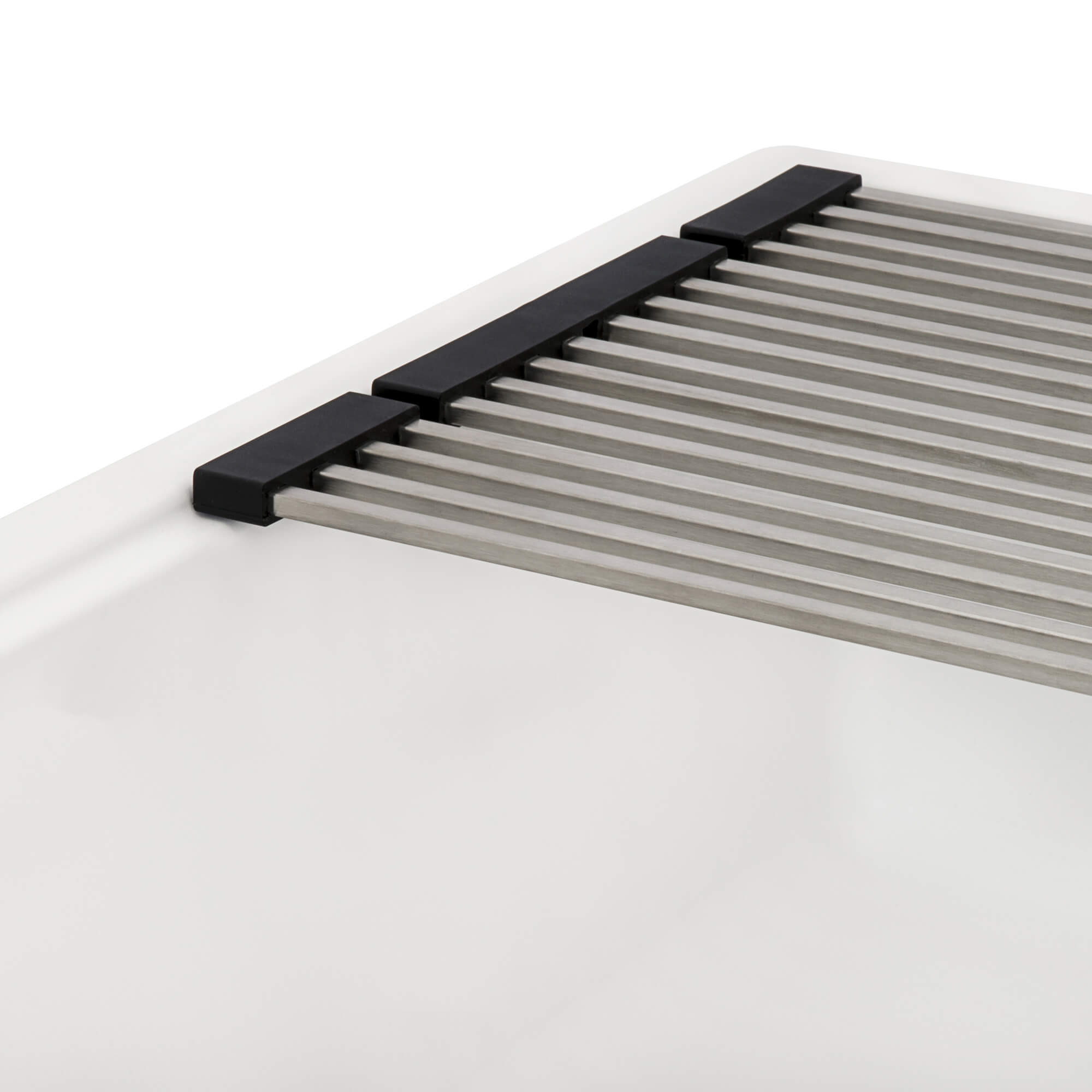 Alternate Image for Ruvati epiStage 33" Drop-in Topmount Granite Composite Workstation Kitchen Sink, Arctic White, RVG1302WH