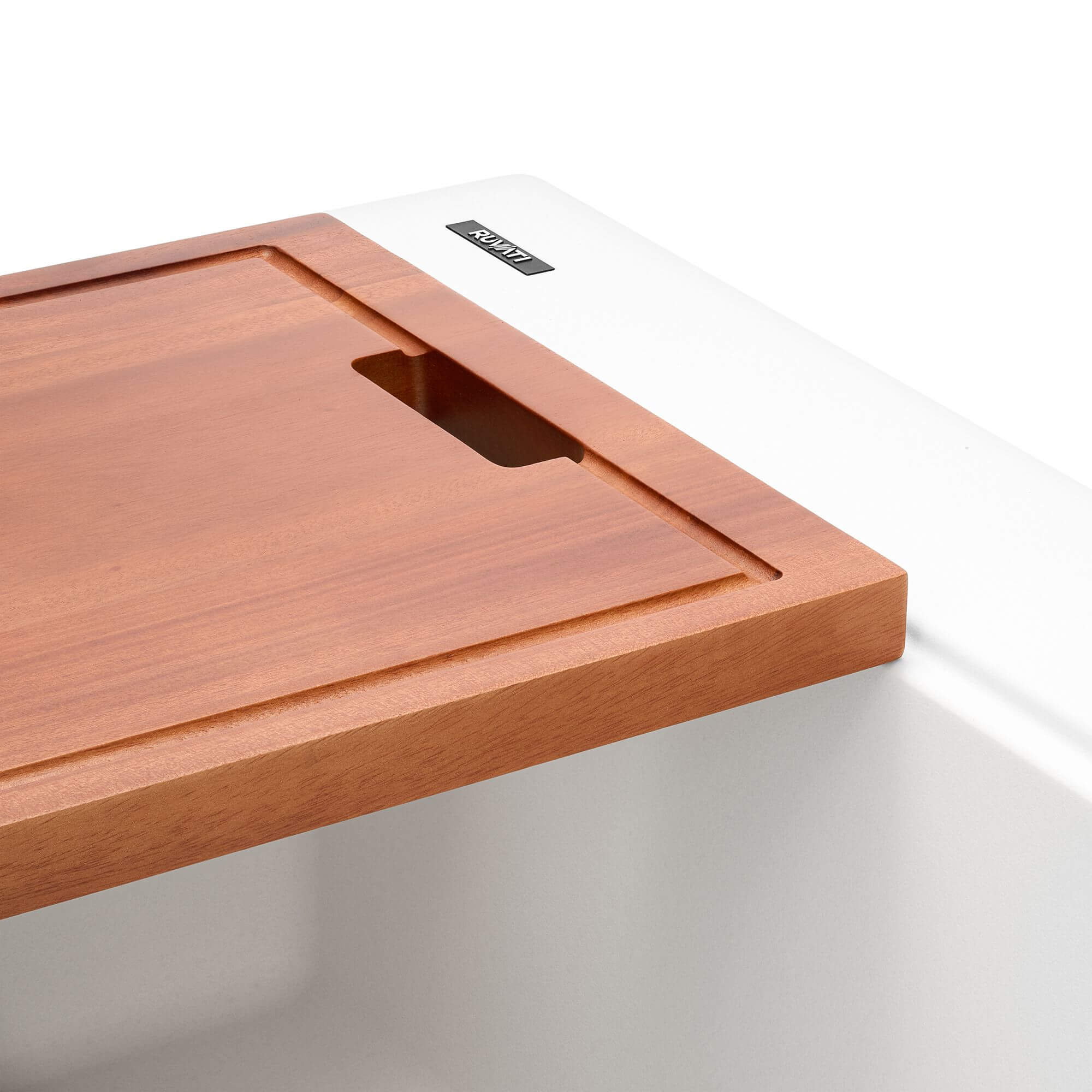 Ruvati epiGranite 33" Drop In Granite Composite Workstation Kitchen Sink, Arctic White Matte, RVG1303WH Product Image