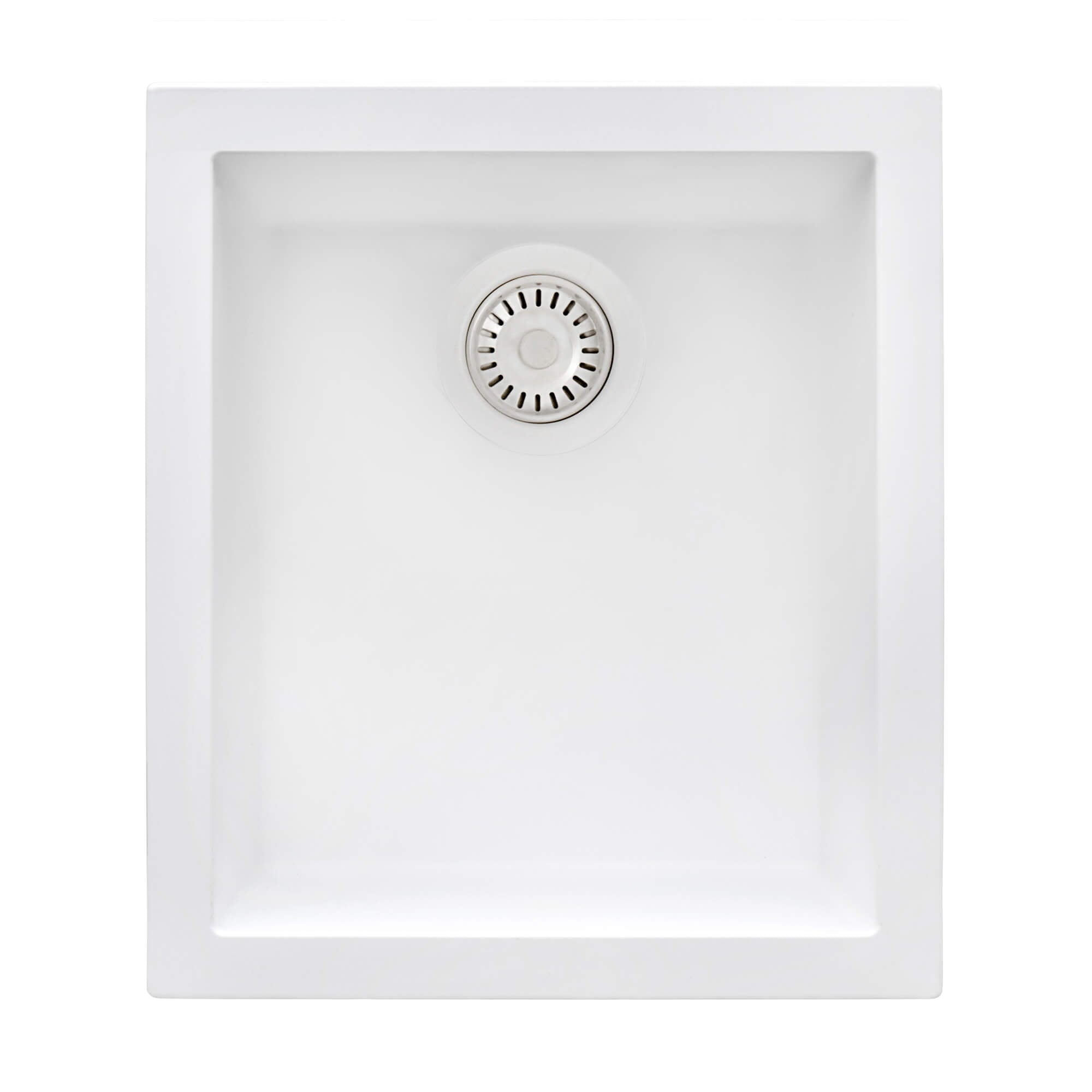 Alternate Image for Ruvati epiGranite 15 x 17 inch Granite Composite Undermount Single Bowl Wet Bar Prep Sink, Arctic White, RVG2016WH