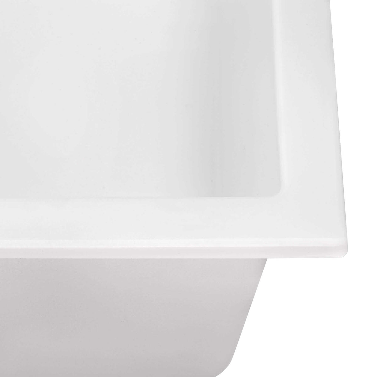 Alternate Image for Ruvati epiGranite 17 x 17 inch Granite Composite Undermount Single Bowl Wet Bar Prep Sink, Arctic White, RVG2018WH