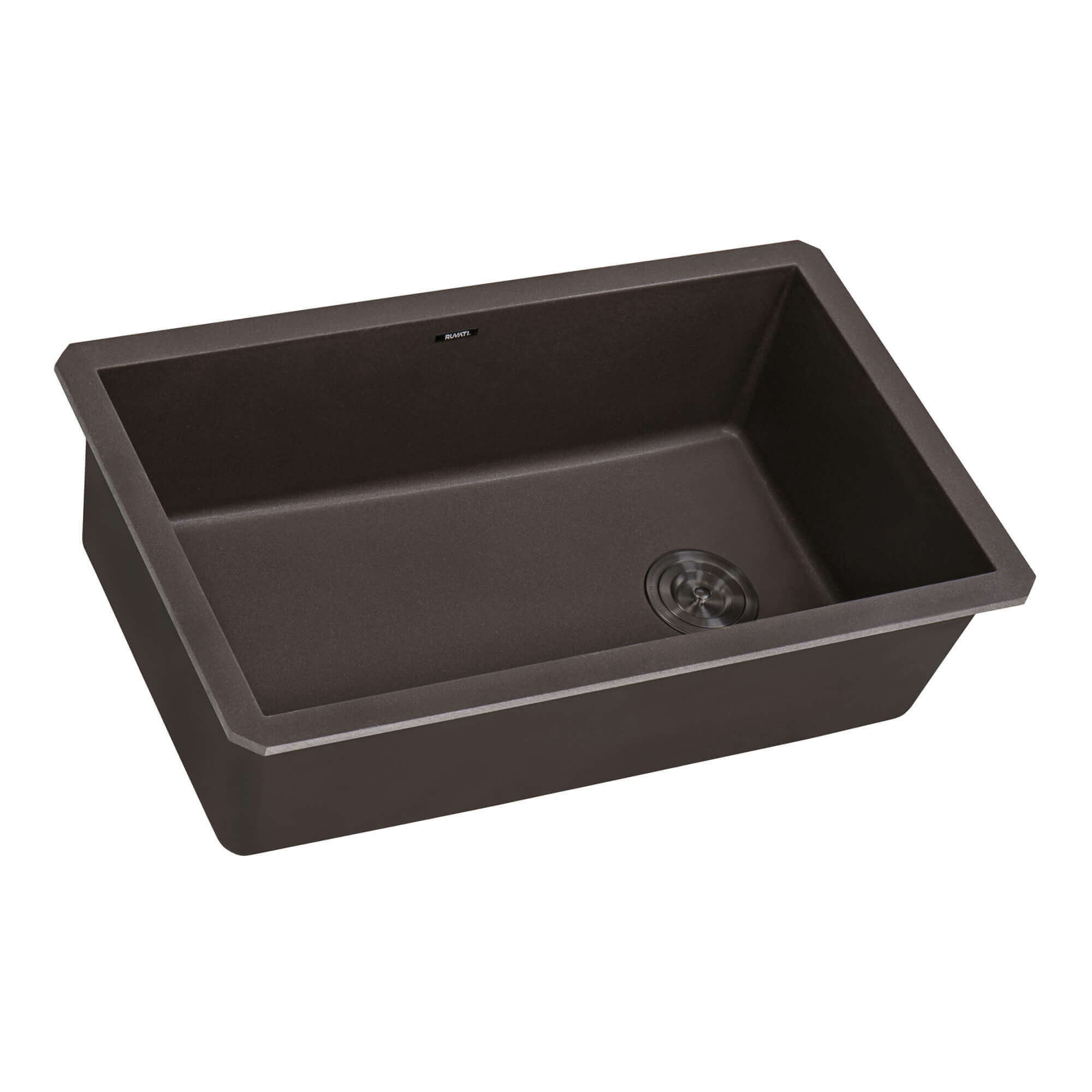 Alternate Image for Ruvati epiGranite 32" Undermount Granite Composite Kitchen Sink, Espresso / Coffee Brown, RVG2033ES