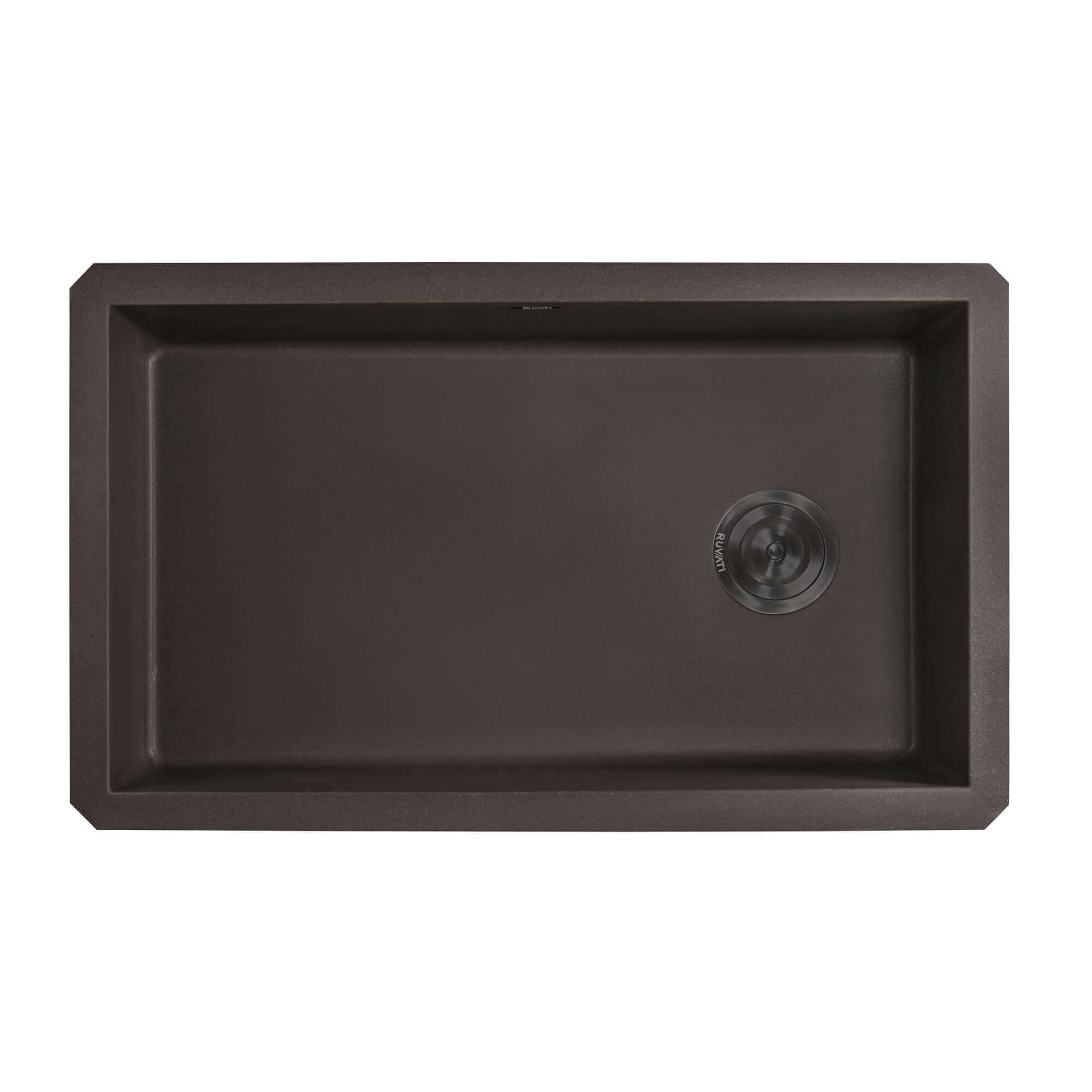 Alternate Image for Ruvati epiGranite 32" Undermount Granite Composite Kitchen Sink, Espresso / Coffee Brown, RVG2033ES