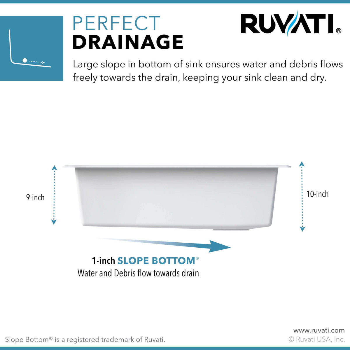 Alternate Image for Ruvati epiStage 33" Undermount Granite Composite Workstation Kitchen Sink, Arctic White, RVG2302WH