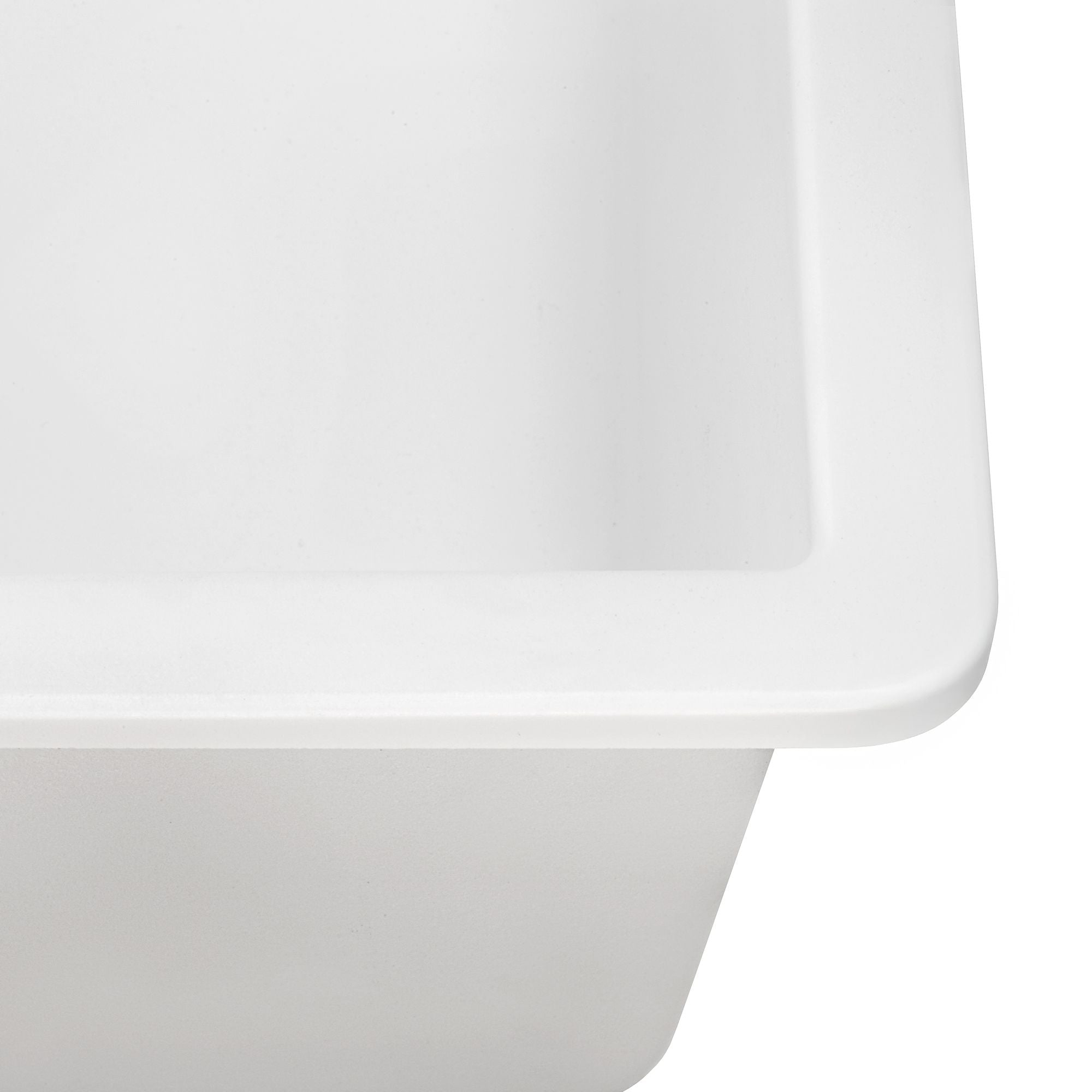 Ruvati epiGranite 33" Undermount Granite Composite Workstation Kitchen Sink, Arctic White Matte, RVG2303WH Product Image