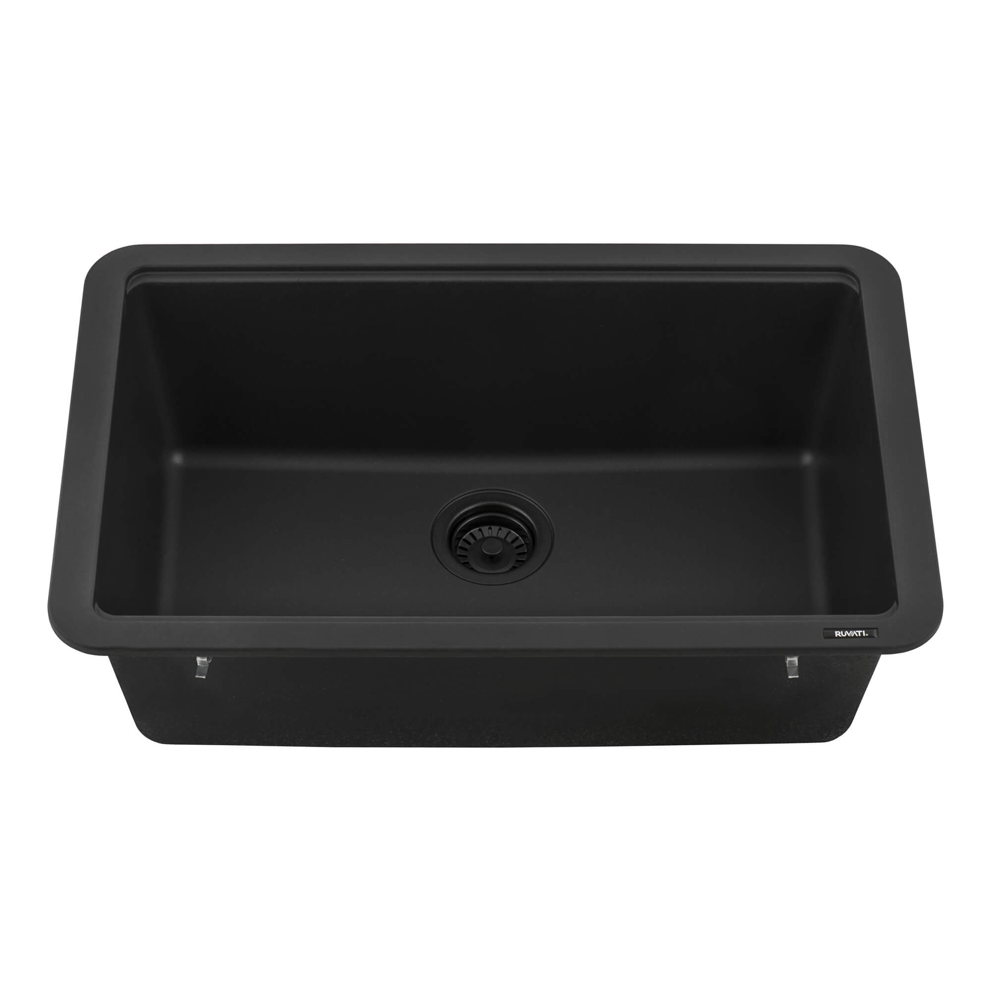 Alternate Image for Ruvati epiStage 30" Granite Composite Workstation Kitchen Sink, Midnight Black, RVG2310BK