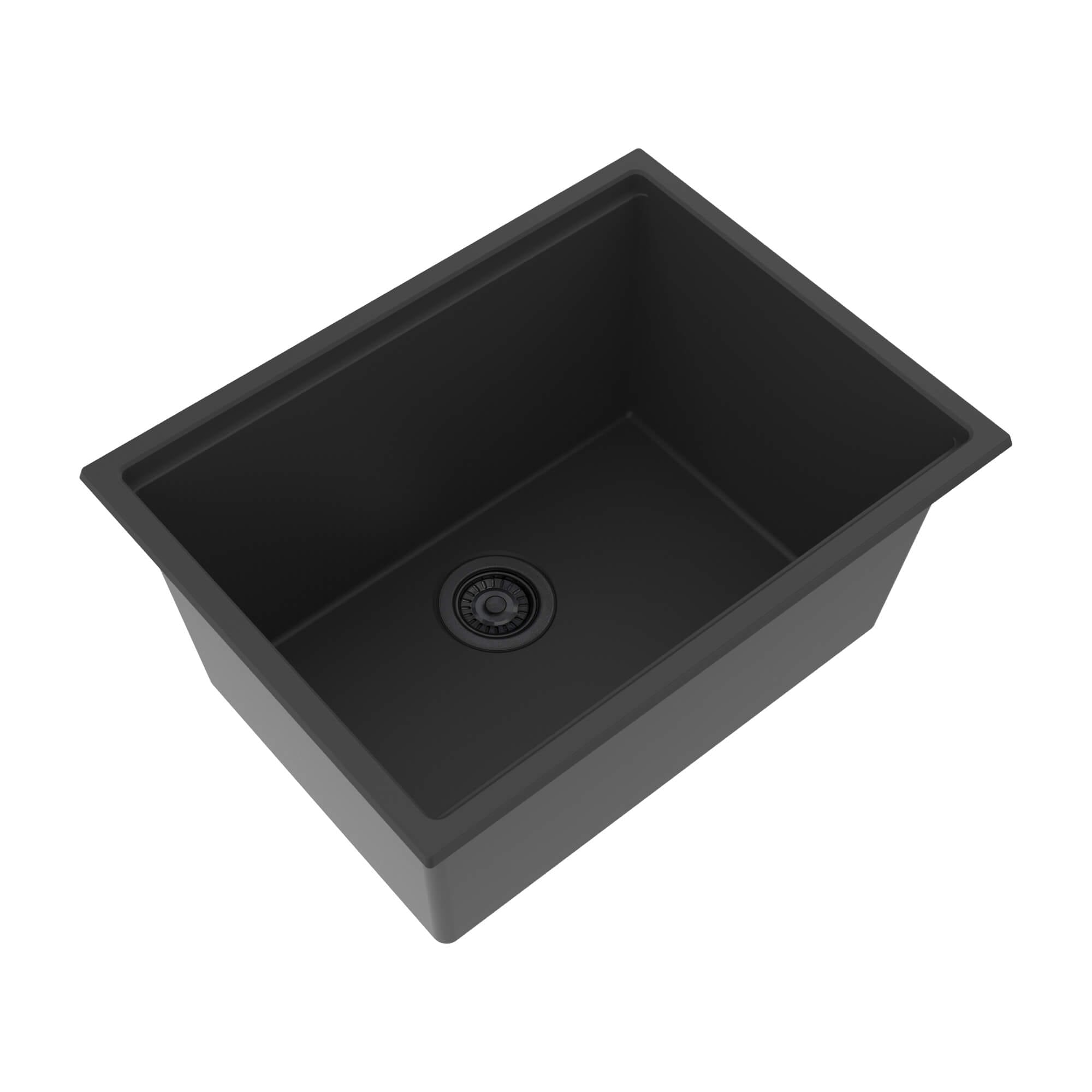 Alternate Image for Ruvati 25-inch epiRock Workstation Charcoal Black Undermount Laundry Sink, Composite, RVG2321CK