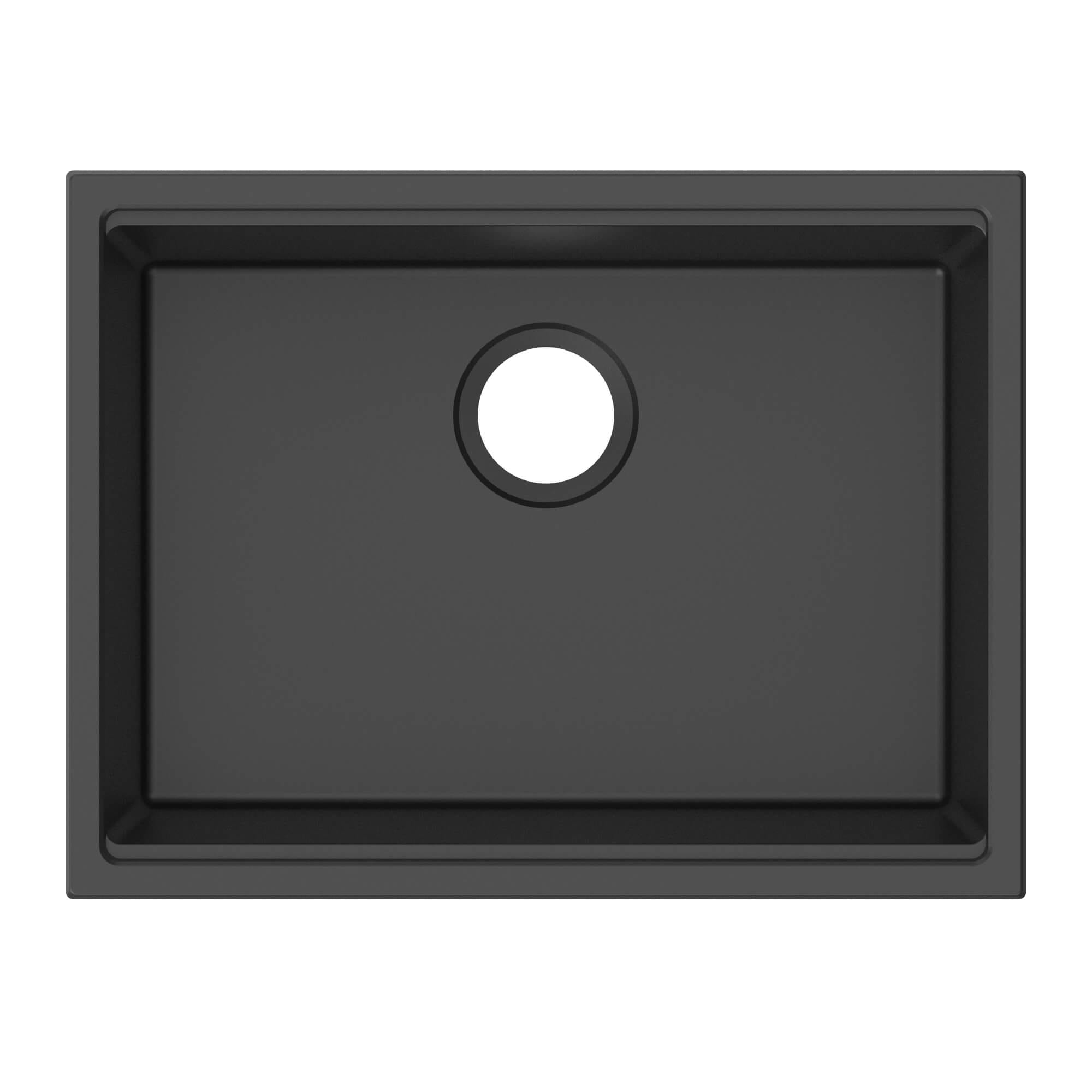 Alternative View of Ruvati 25-inch epiRock Workstation Charcoal Black Undermount Laundry Sink, Composite, RVG2321CK
