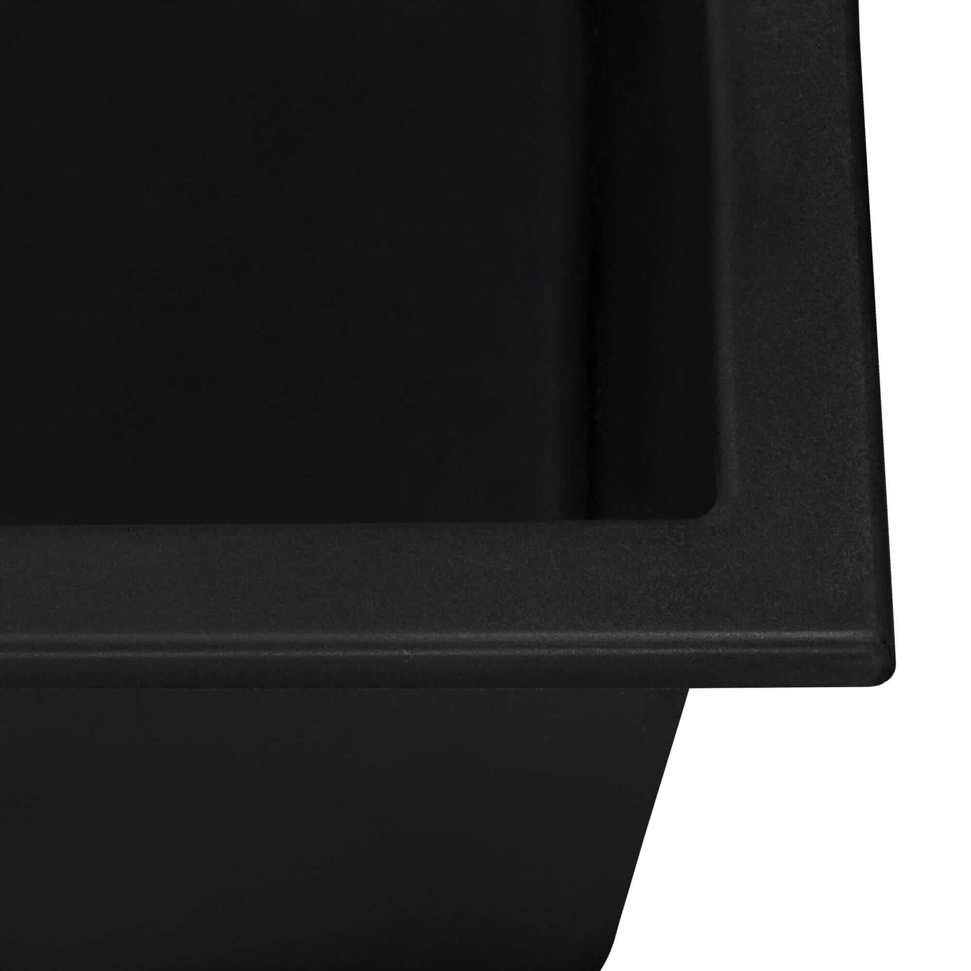 Alternate Image for Ruvati 33-inch epiRock Workstation Charcoal Black Double Bowl Undermount Kitchen Sink, Composite, RVG2327CK