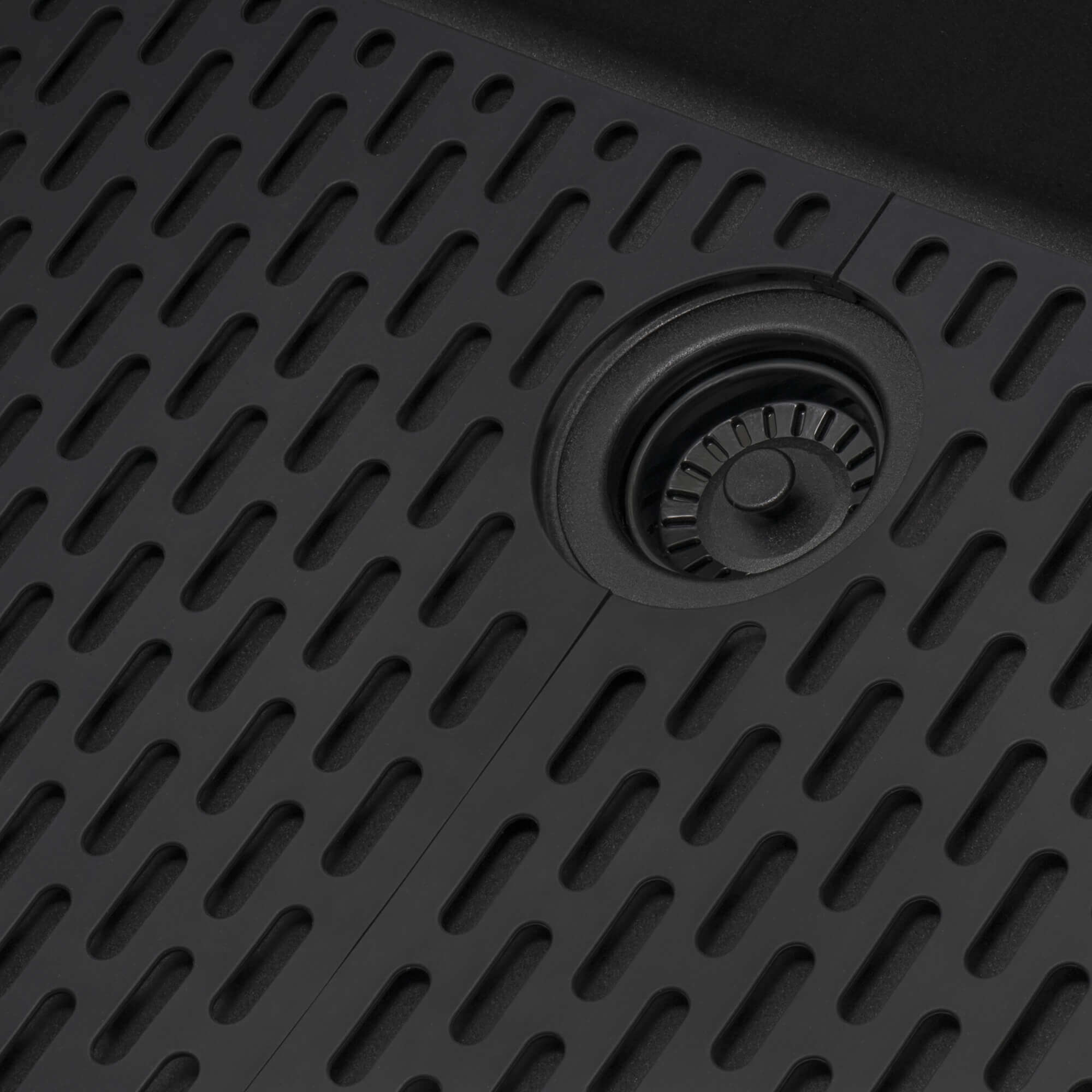 Alternate Image for Ruvati 33-inch epiRock Workstation Charcoal Black Double Bowl Undermount Kitchen Sink, Composite, RVG2327CK