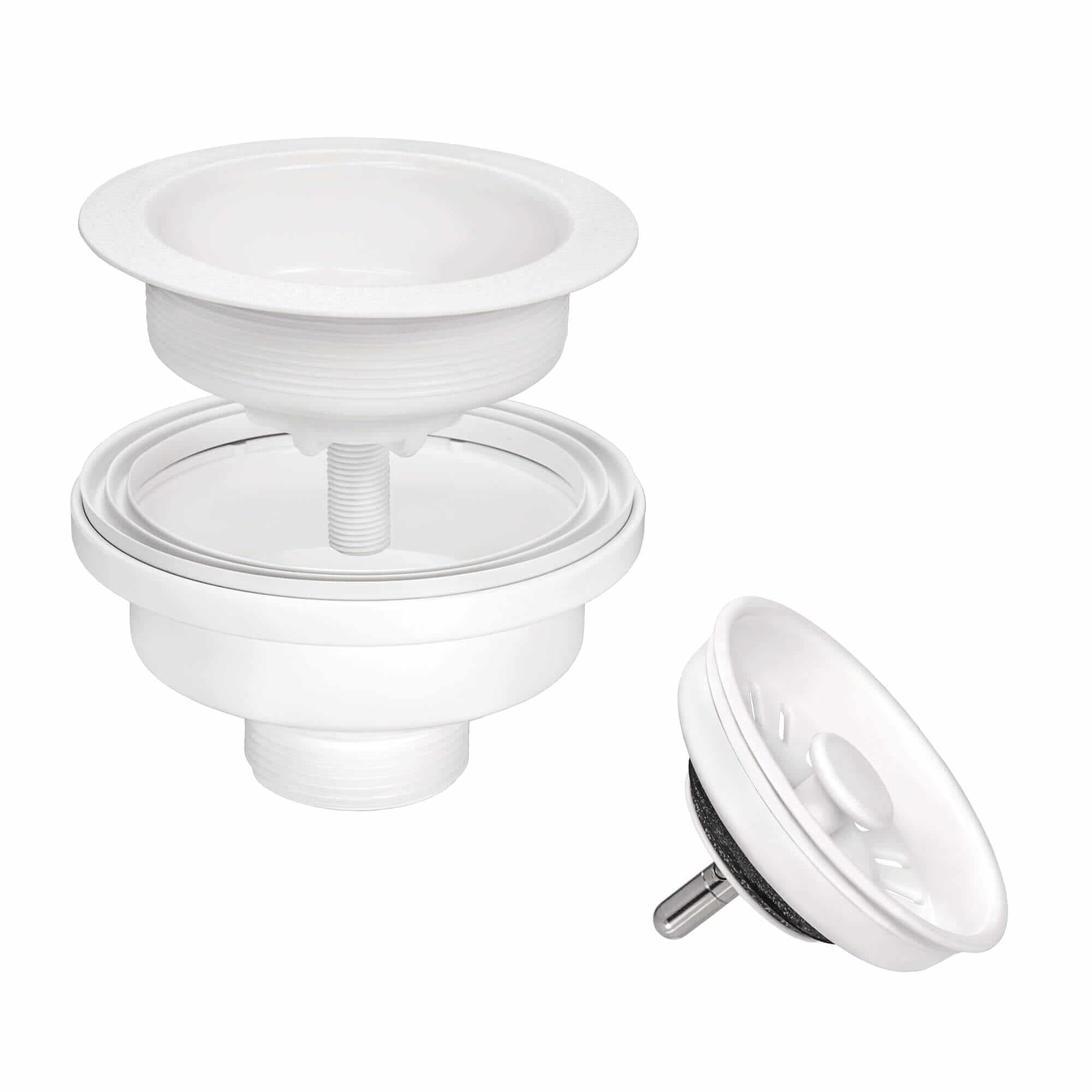 Alternate Image for Ruvati 33-inch epiRock Workstation Warm White Double Bowl Undermount Kitchen Sink, Composite, RVG2327WB