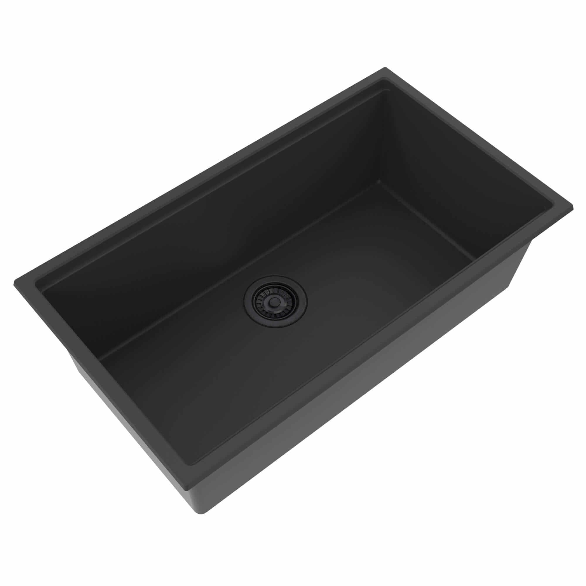 Alternate Image for Ruvati 33-inch epiRock Workstation Charcoal Black Undermount Kitchen Sink, Composite, RVG2325CK