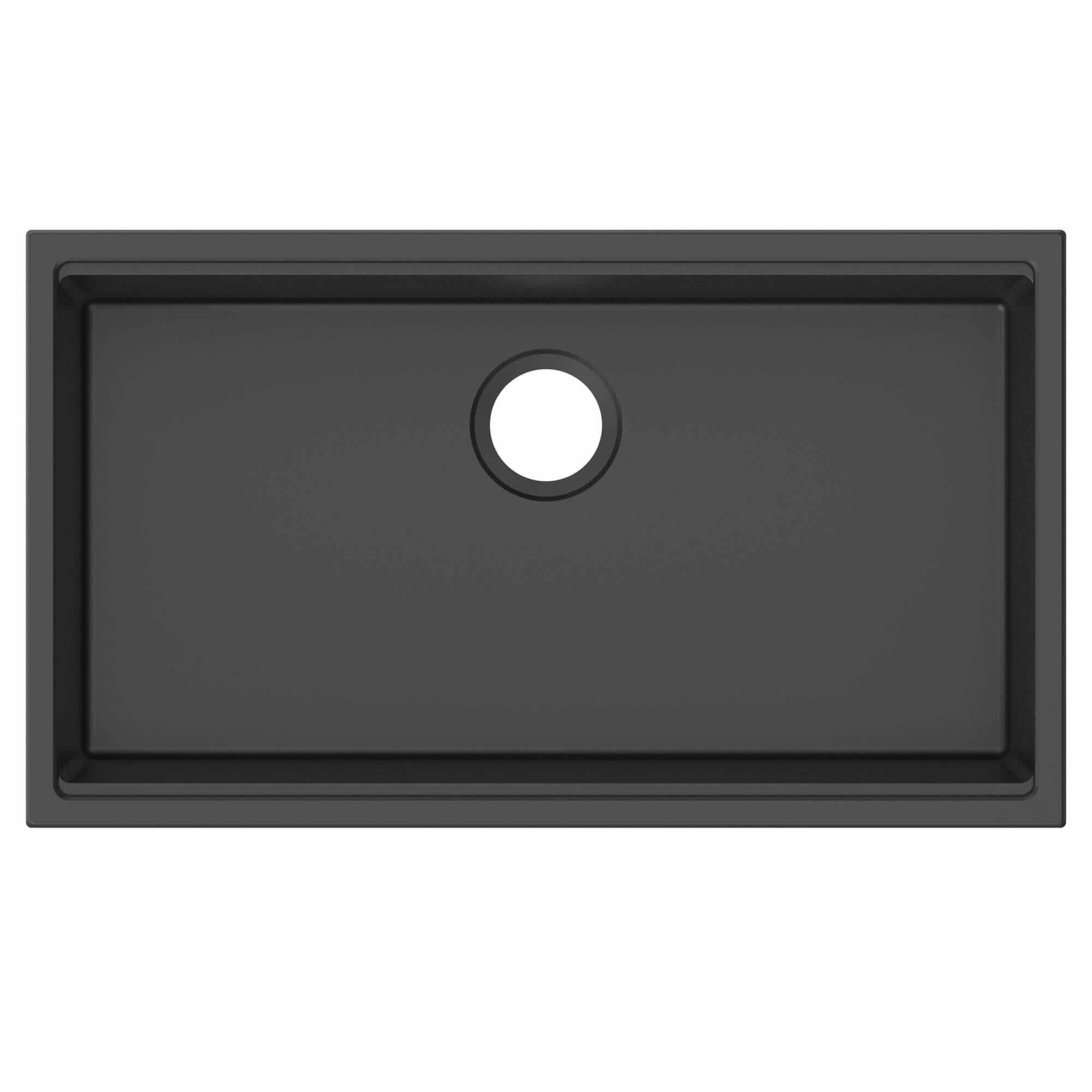 Alternate Image for Ruvati 33-inch epiRock Workstation Charcoal Black Undermount Kitchen Sink, Composite, RVG2325CK