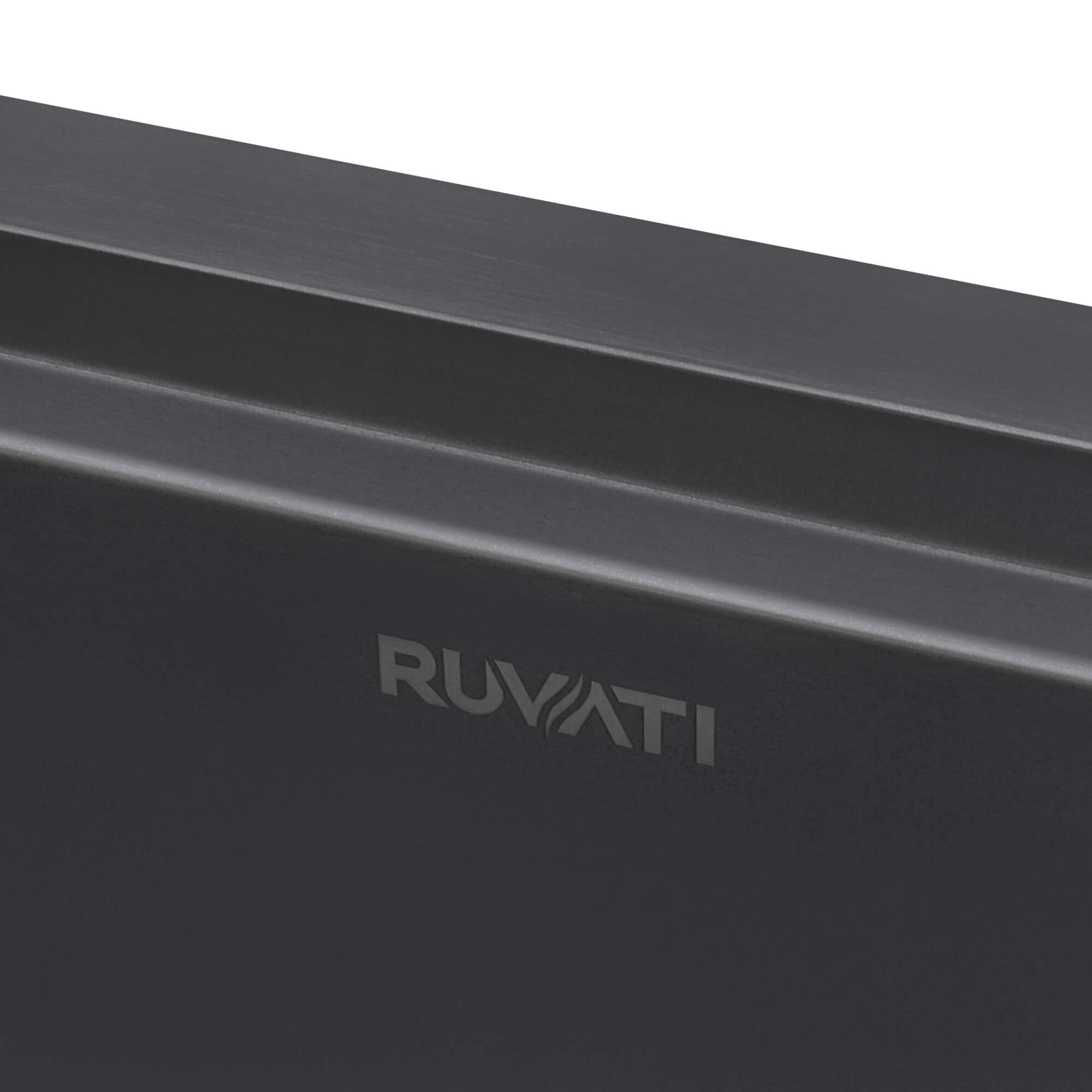 Alternate Image for Ruvati Giana 33" Drop-in Topmount Stainless Steel Workstation Kitchen Sink, Gunmetal Matte Black, 16 Gauge, RVH5003BL