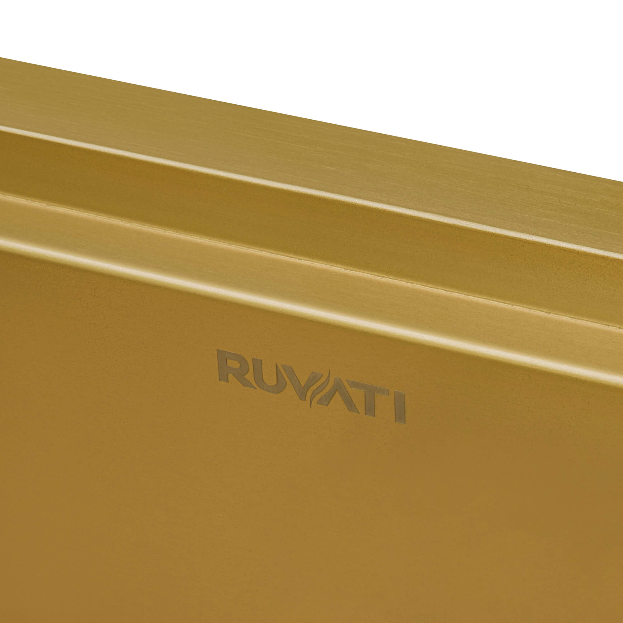 Alternate Image for Ruvati Giana 33" Drop-in Topmount Stainless Steel Workstation Kitchen Sink, Matte Gold Brass Tone, 16 Gauge, RVH5003GG