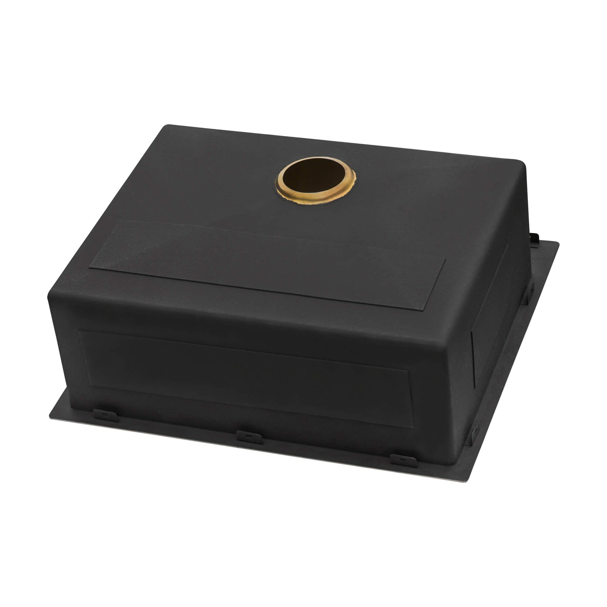 Alternate Image for Ruvati Terraza 25" Drop-in Topmount Stainless Steel Kitchen Sink, Matte Gold Brass Tone, 16 Gauge, RVH5007GG