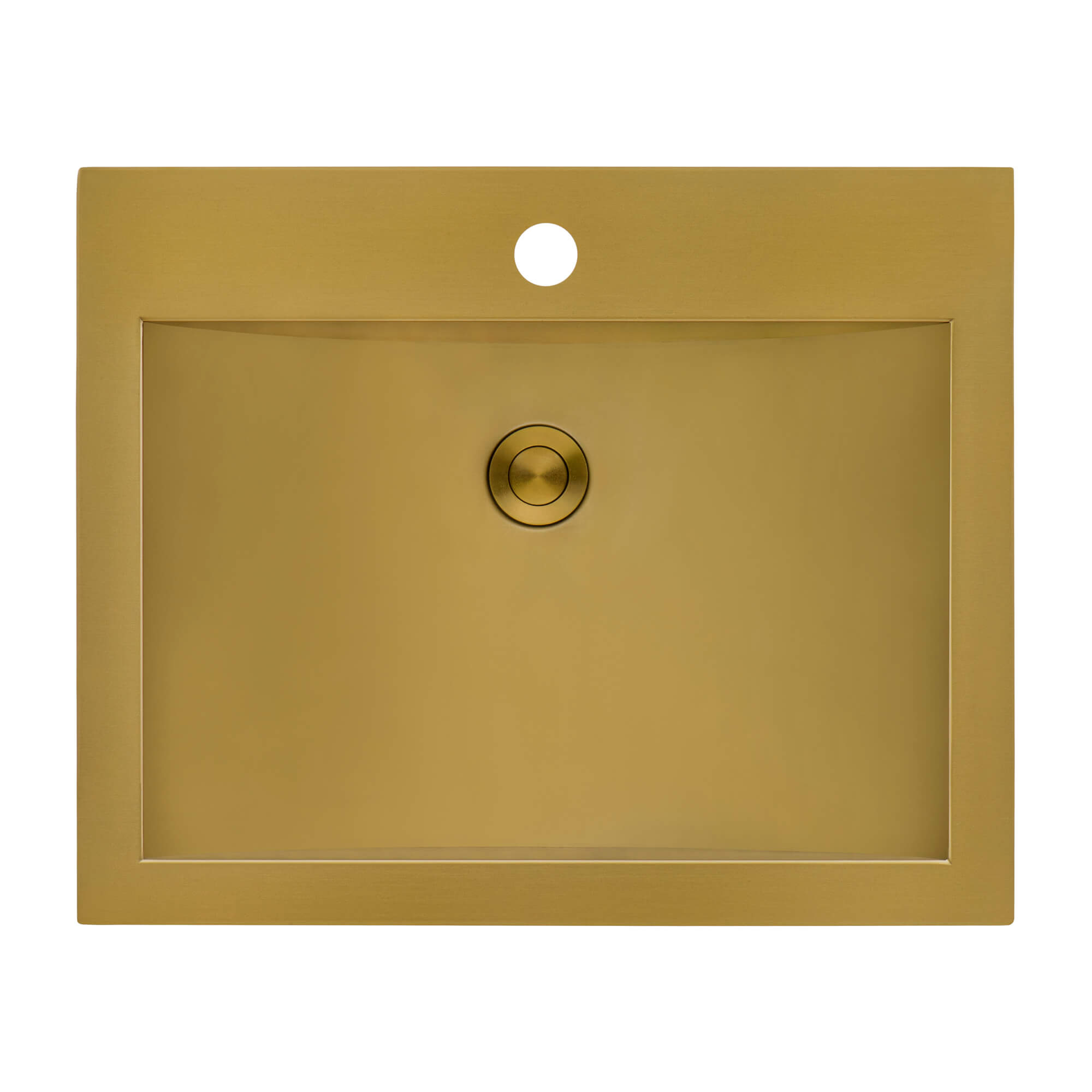 Alternate Image for Ruvati Ariaso 21" Rectangle Drop In Stainless Steel Bathroom Sink, Brushed Gold Brass Tone, 16 Gauge, RVH5110GG