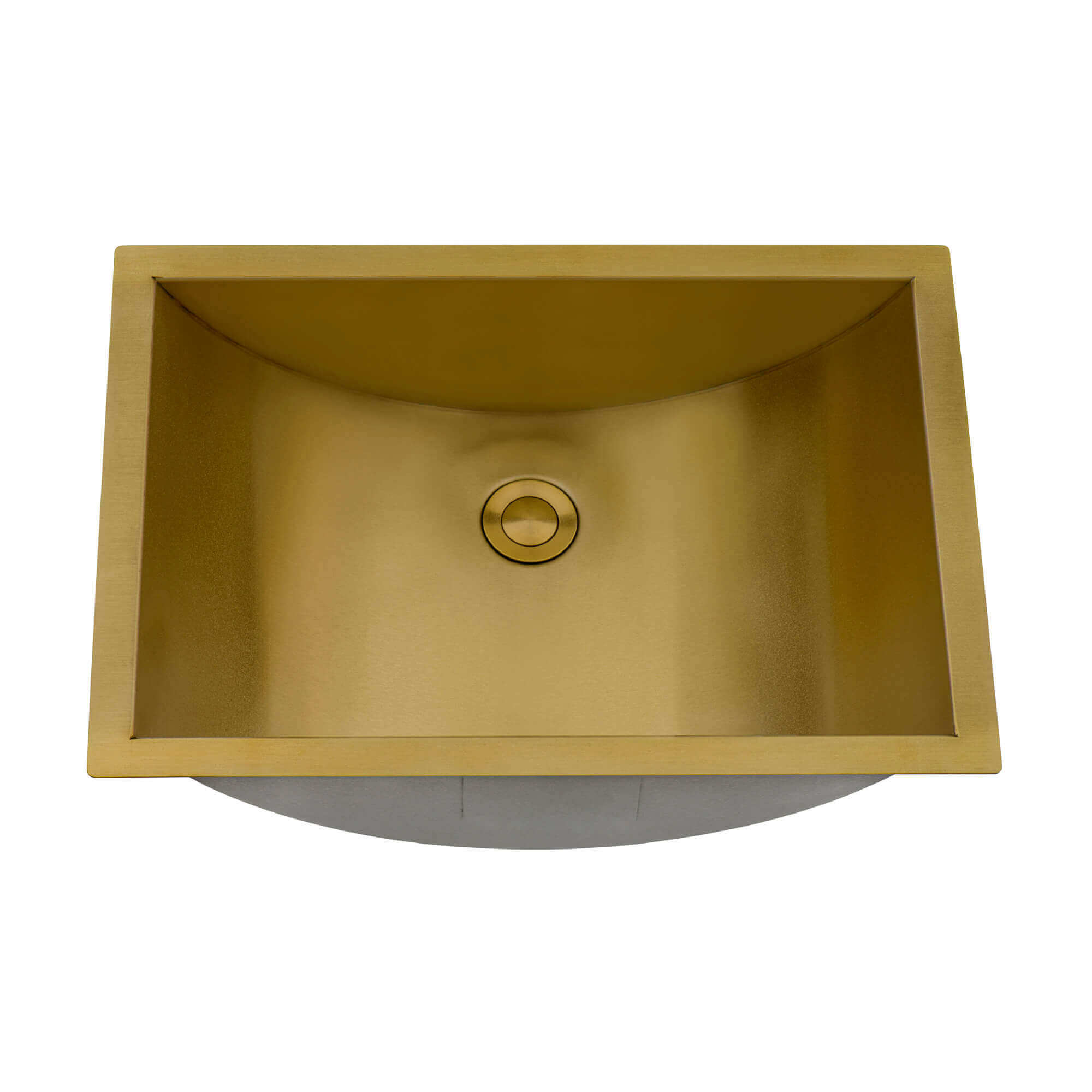 Alternate Image for Ruvati Ariaso 16 x 13 inch Brushed Gold Polished Brass Rectangular Bathroom Sink Undermount, Stainless Steel, 16, RVH6106GG