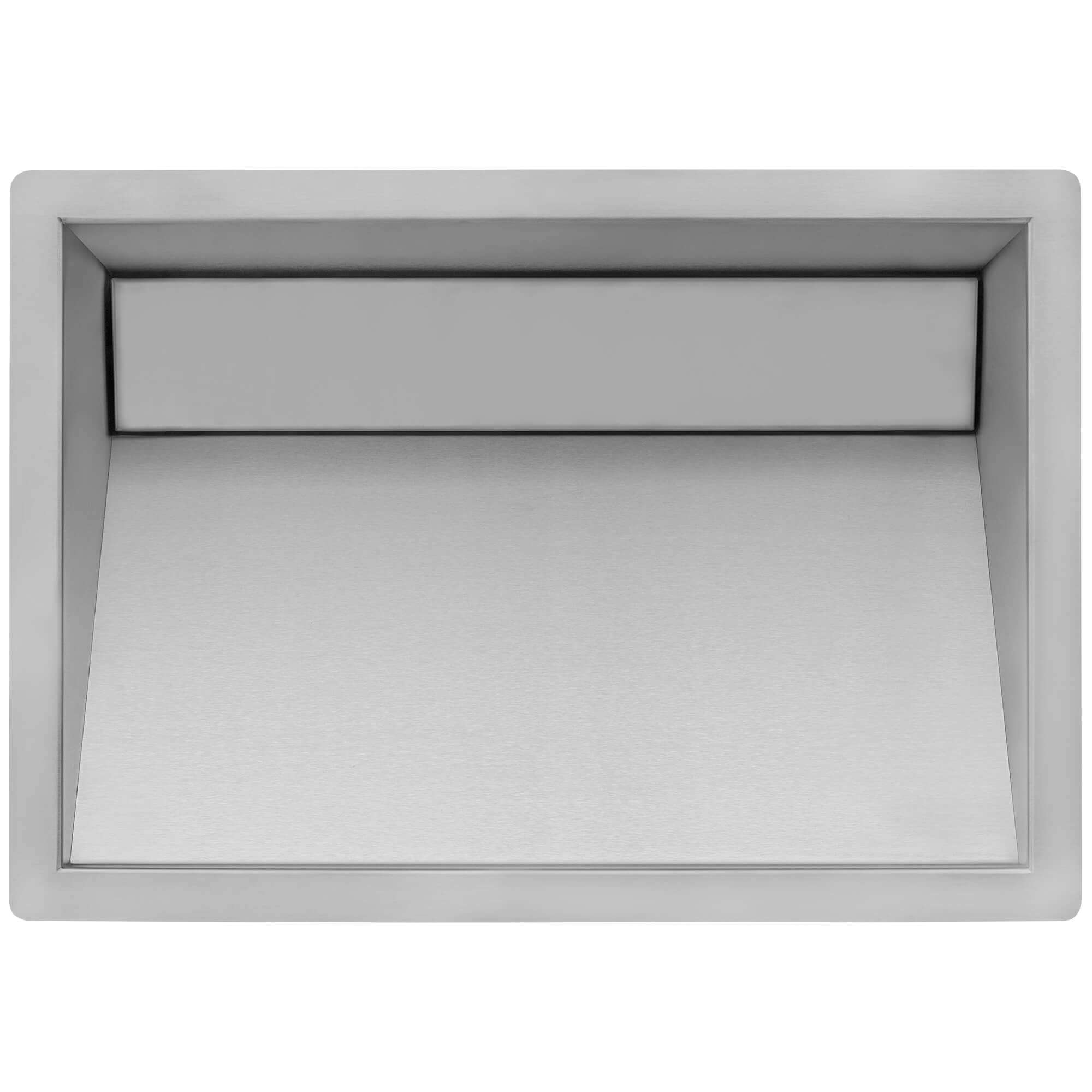Alternate Image for Ruvati Cresta 20 x 14 inch Brushed Stainless Steel Undermount Ramp Bathroom Sink Stainless Steel, 16, RVH6140ST