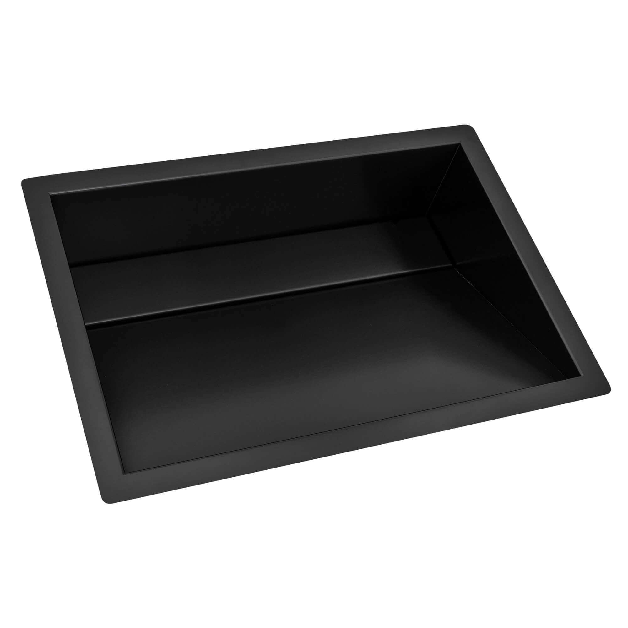 Alternate Image for Ruvati Cresta 20 x 14 inch Gunmetal Black Stainless Steel Undermount Ramp Bathroom Sink Stainless Steel, 16, RVH6140BL