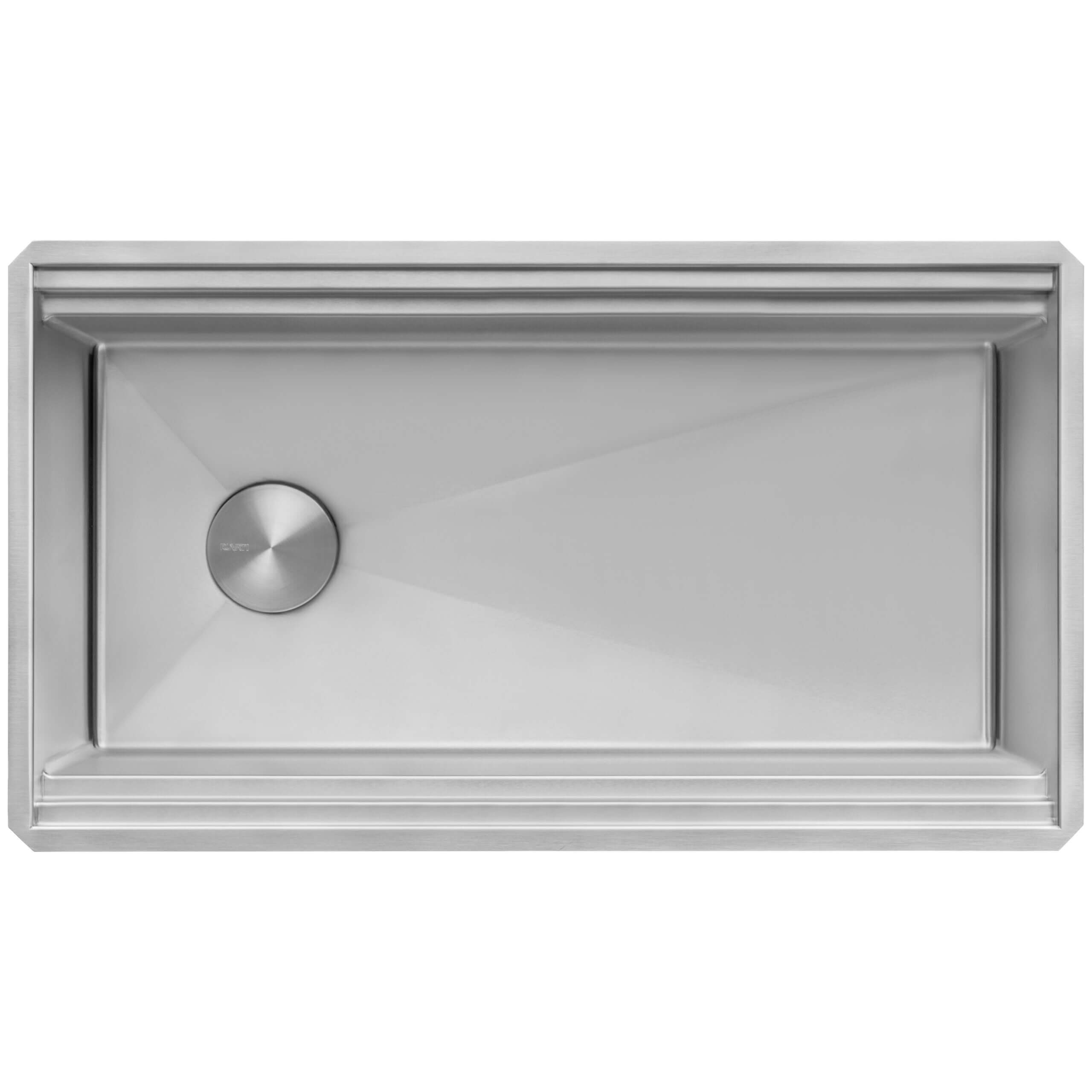 Alternate Image for Ruvati Dual-Tier Pro 33-inch Workstation Two-Tiered Double Ledge Kitchen Sink Undermount 16 Gauge Stainless Steel, 16, RVH6222ST