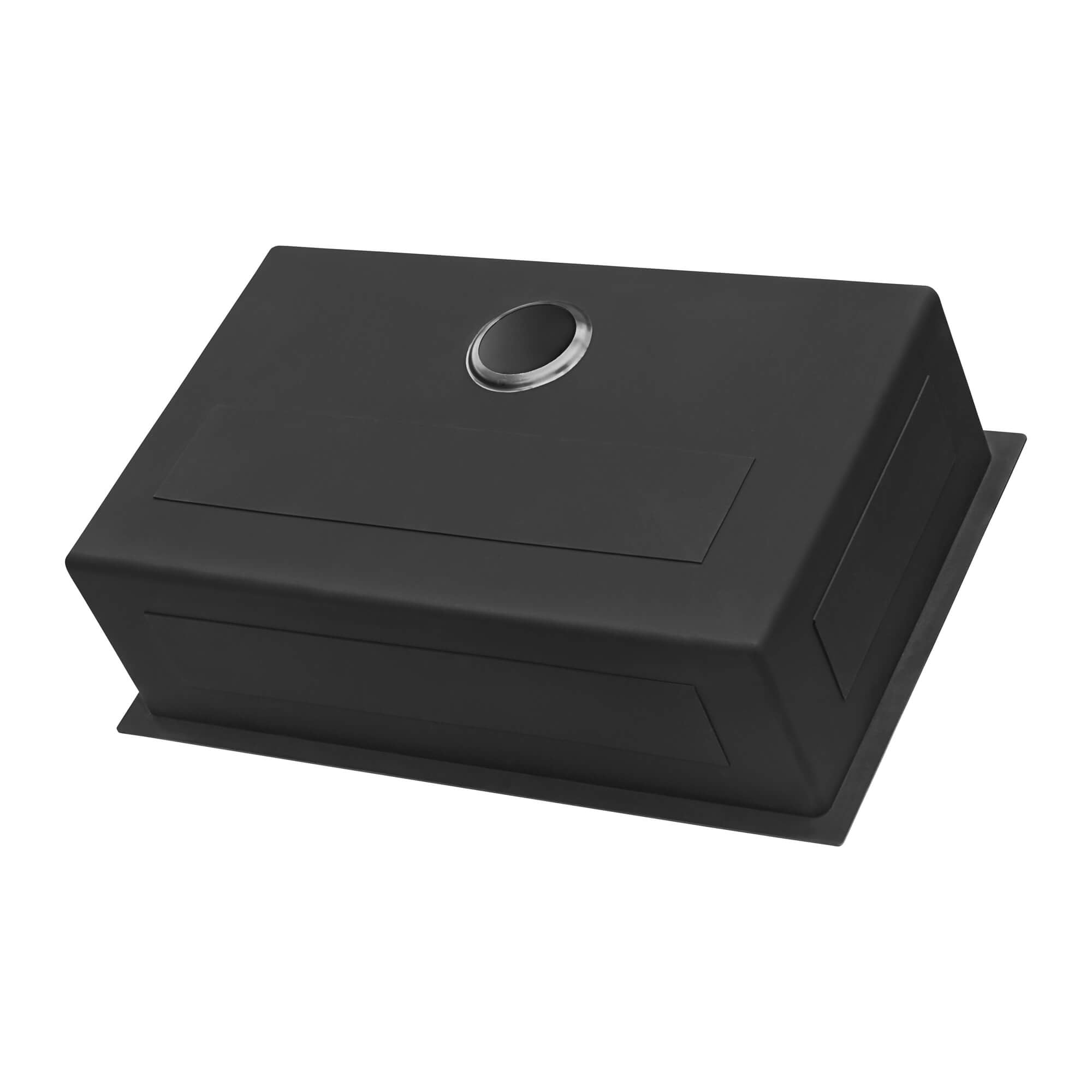 Alternate Image for Ruvati Terraza 30" Undermount Stainless Steel Kitchen Sink, Gunmetal Matte Black, 16 Gauge, RVH6300BL