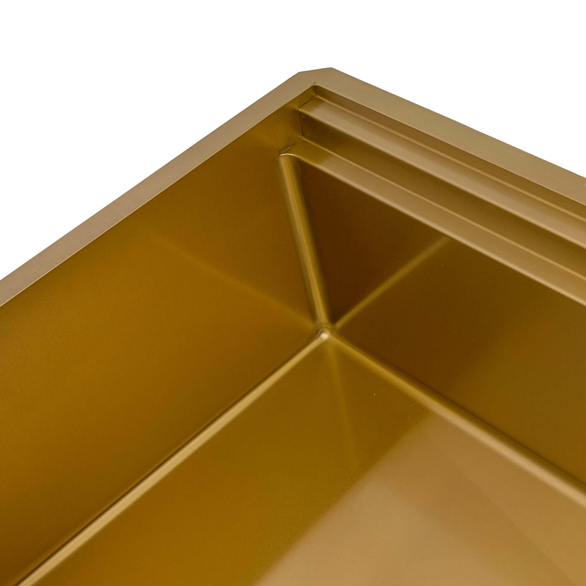 Ruvati Dual-Tier Pro 45" Undermount Polished Brass Matte Gold, Stainless Steel Workstation Kitchen Sink, 16 Gauge, RVH6333GG