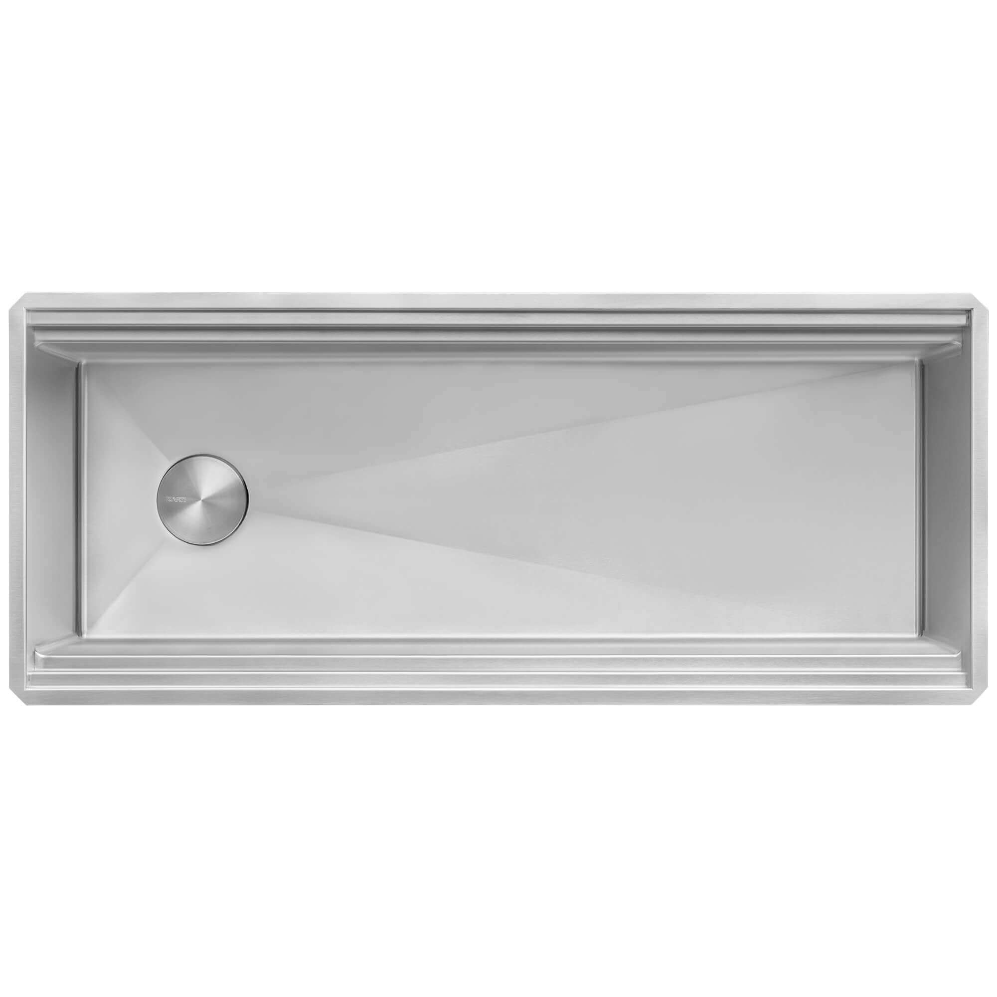 Alternate Image for Ruvati Dual-Tier Pro 45-inch Workstation Two-Tiered Double Ledge Kitchen Sink Undermount 16 Gauge Stainless Steel, 16, RVH6333ST