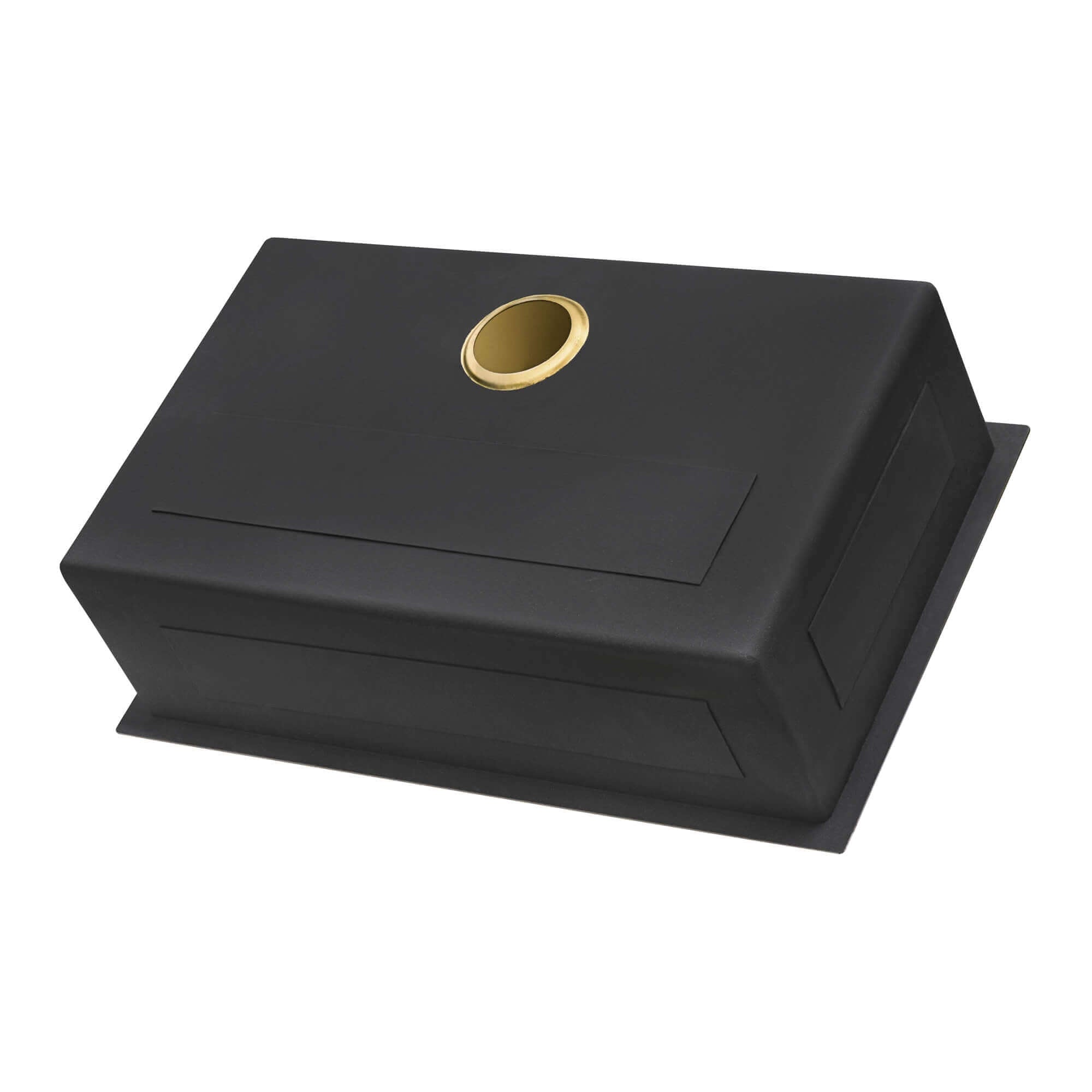Alternate Image for Ruvati Terraza 33" Undermount Stainless Steel Kitchen Sink, Brass Tone Matte Gold, 16 Gauge, RVH6433GG